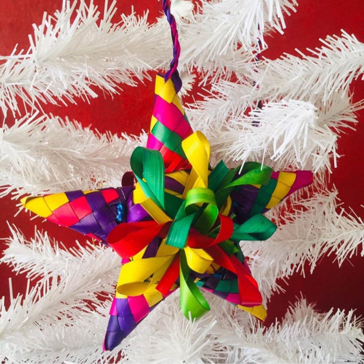 Set of 6 mexican christmas tree decoration Stars