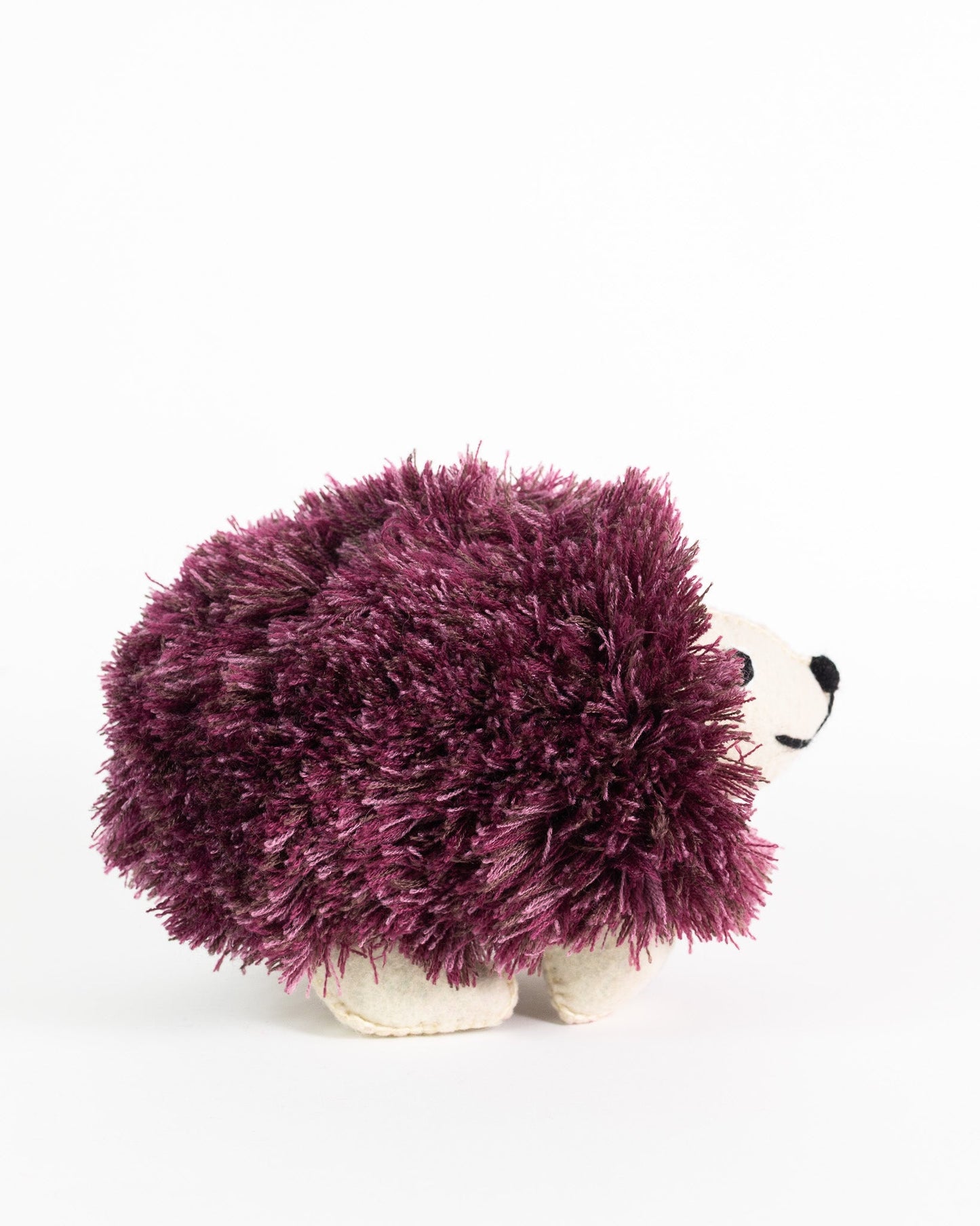 Plum Berry Handmade Plush Stuffed Hedgehog