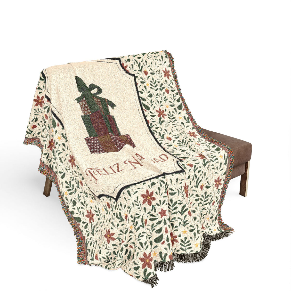 Christmas Blanket Talavera Blanket - Feliz Navidad Cobija Talavera