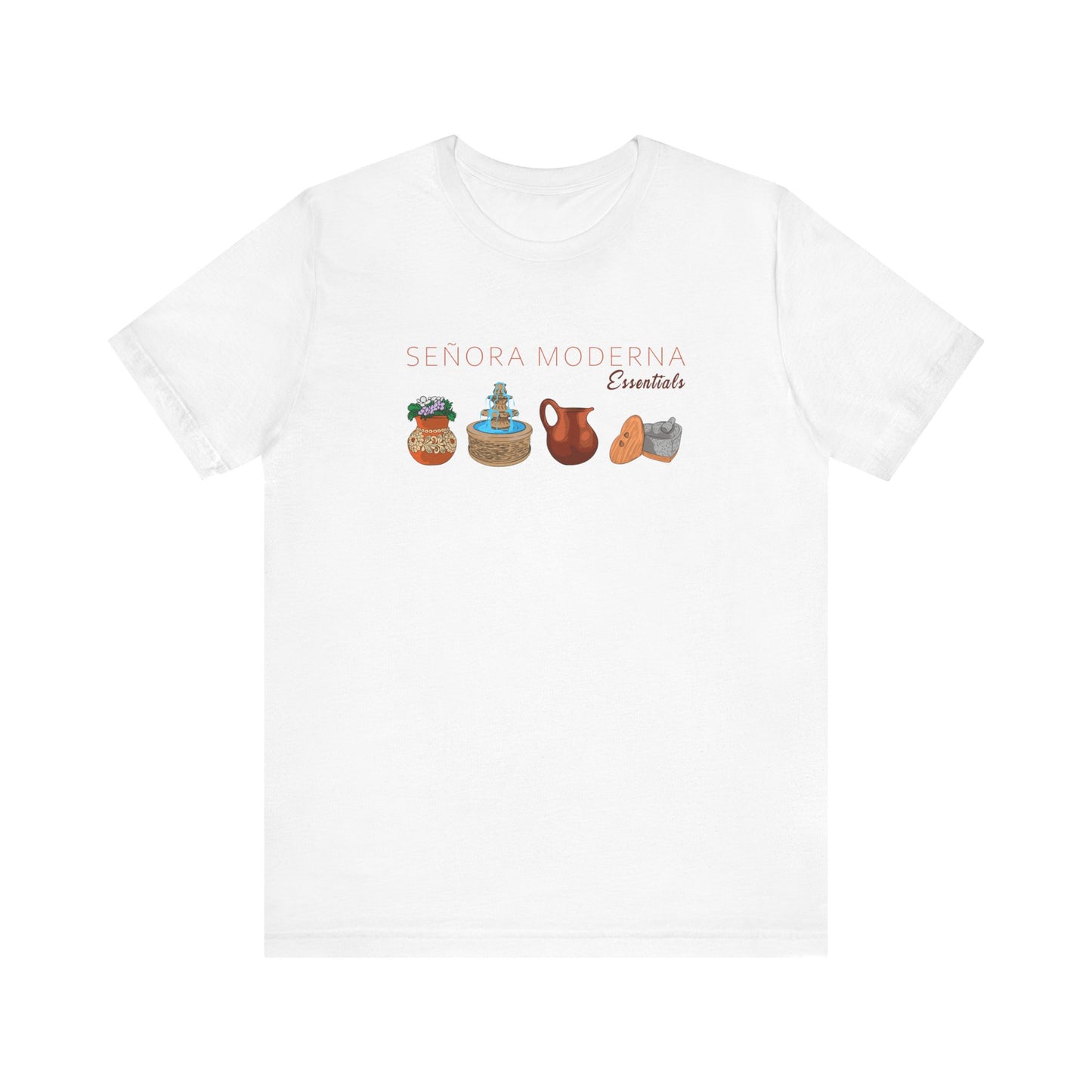 Señora Moderna Mexican Pottery Señora Era Mexican Home Decor Unisex Jersey Short Sleeve Tee