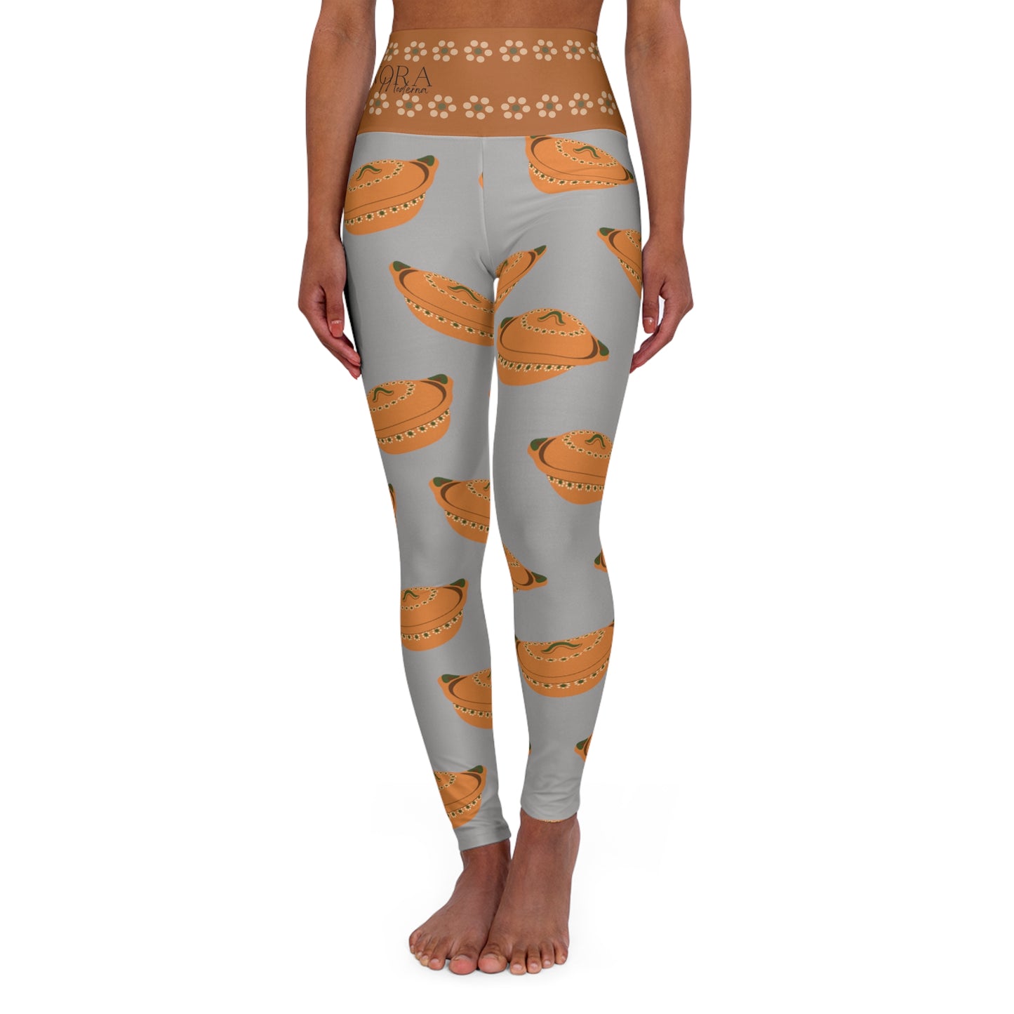 Señora Moderna High Waisted Yoga Leggings Cazuelas de Barro Mexican Clay Pots