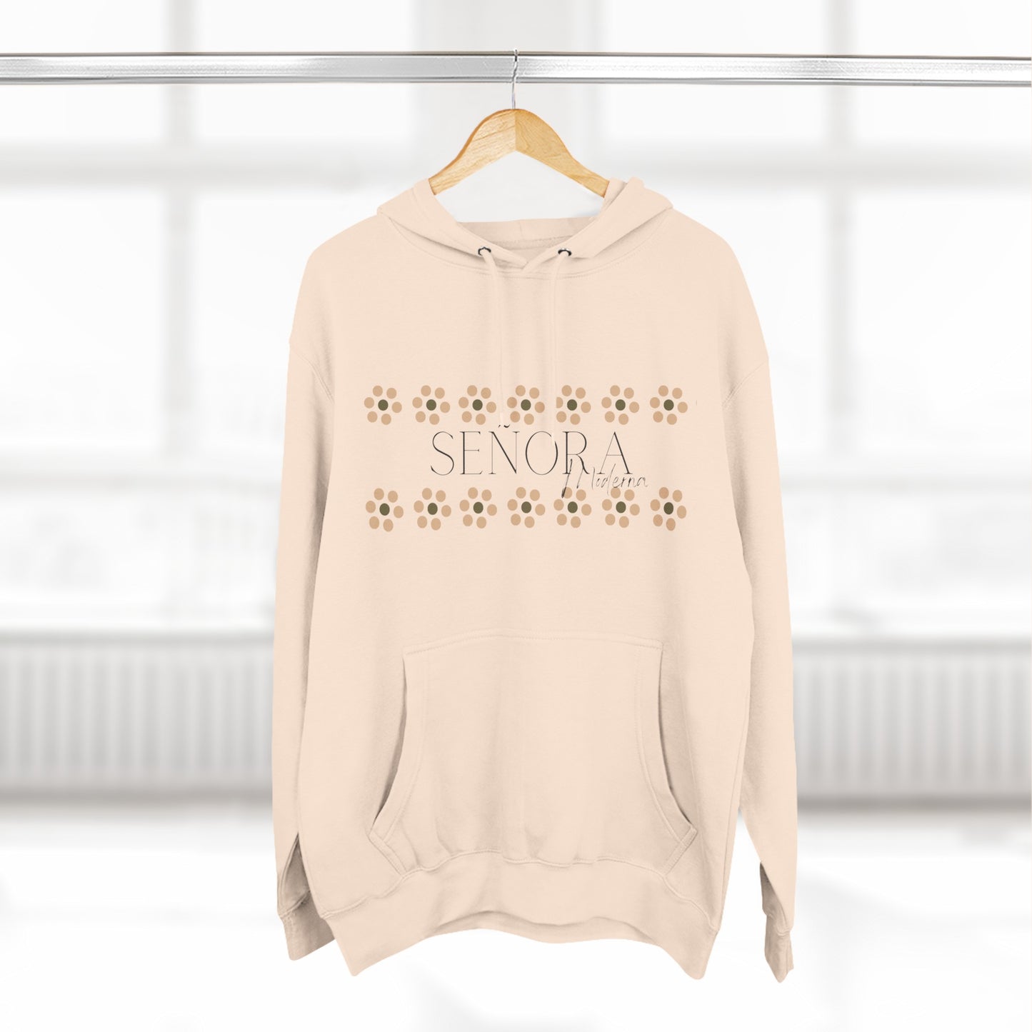 Señora Moderna Hoodie Señora Vibes Señora Era Mexican Pottery Barro Mexicano Three-Panel Fleece Hoodie