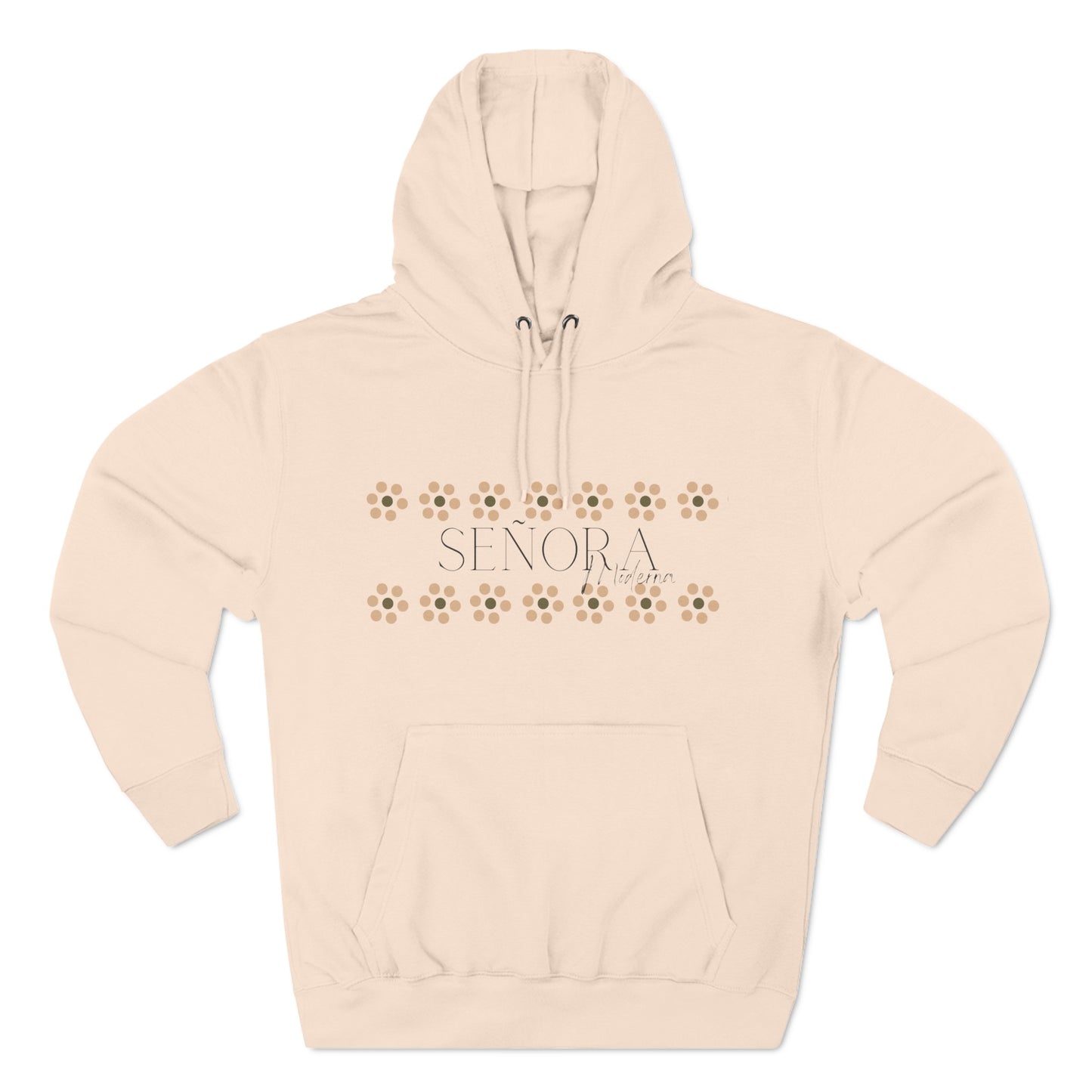 Señora Moderna Hoodie Señora Vibes Señora Era Mexican Pottery Barro Mexicano Three-Panel Fleece Hoodie