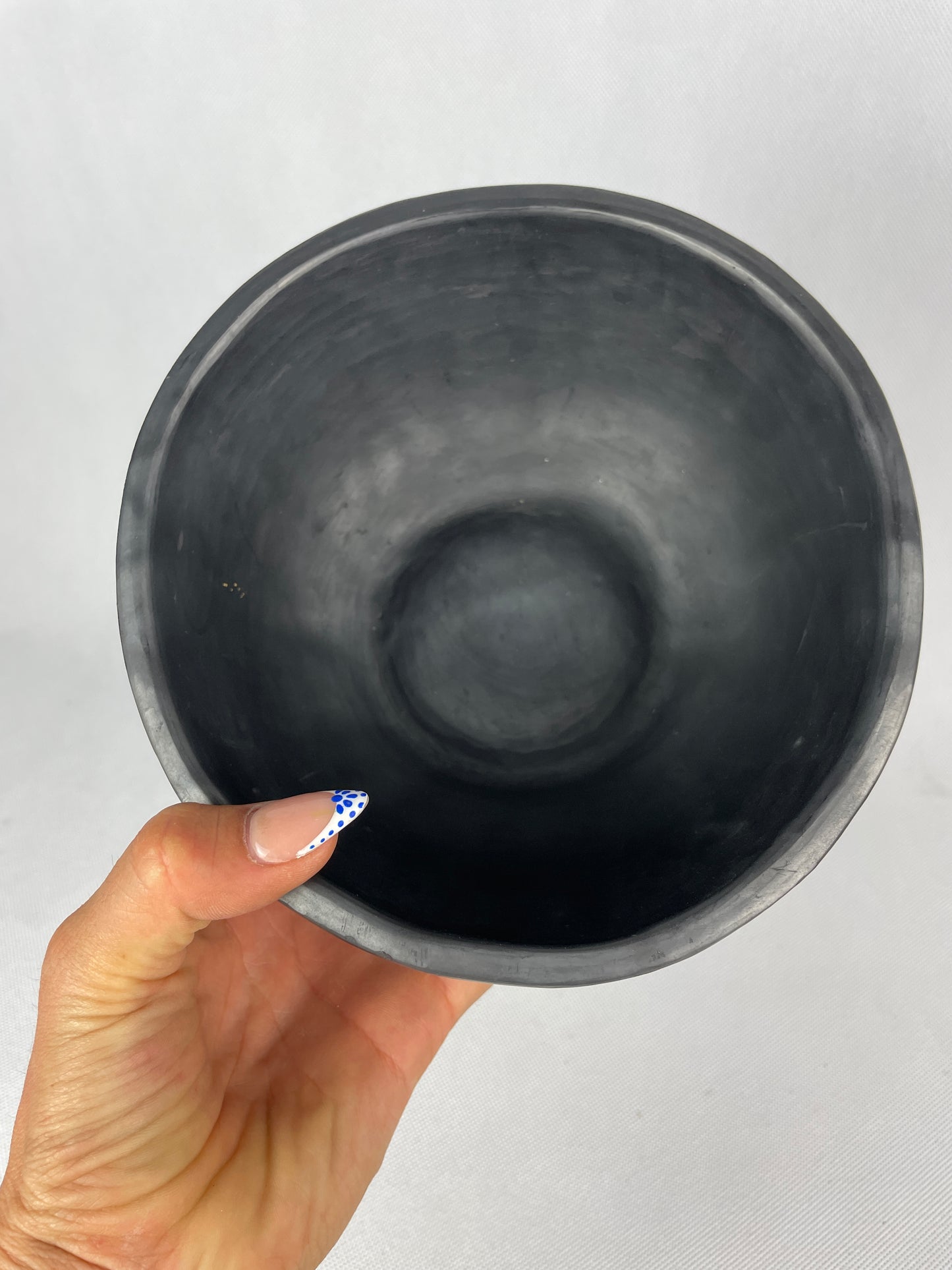 Oaxaca Black Pottery Large Bowl Plato Pozolero Barro Negro Black Clay