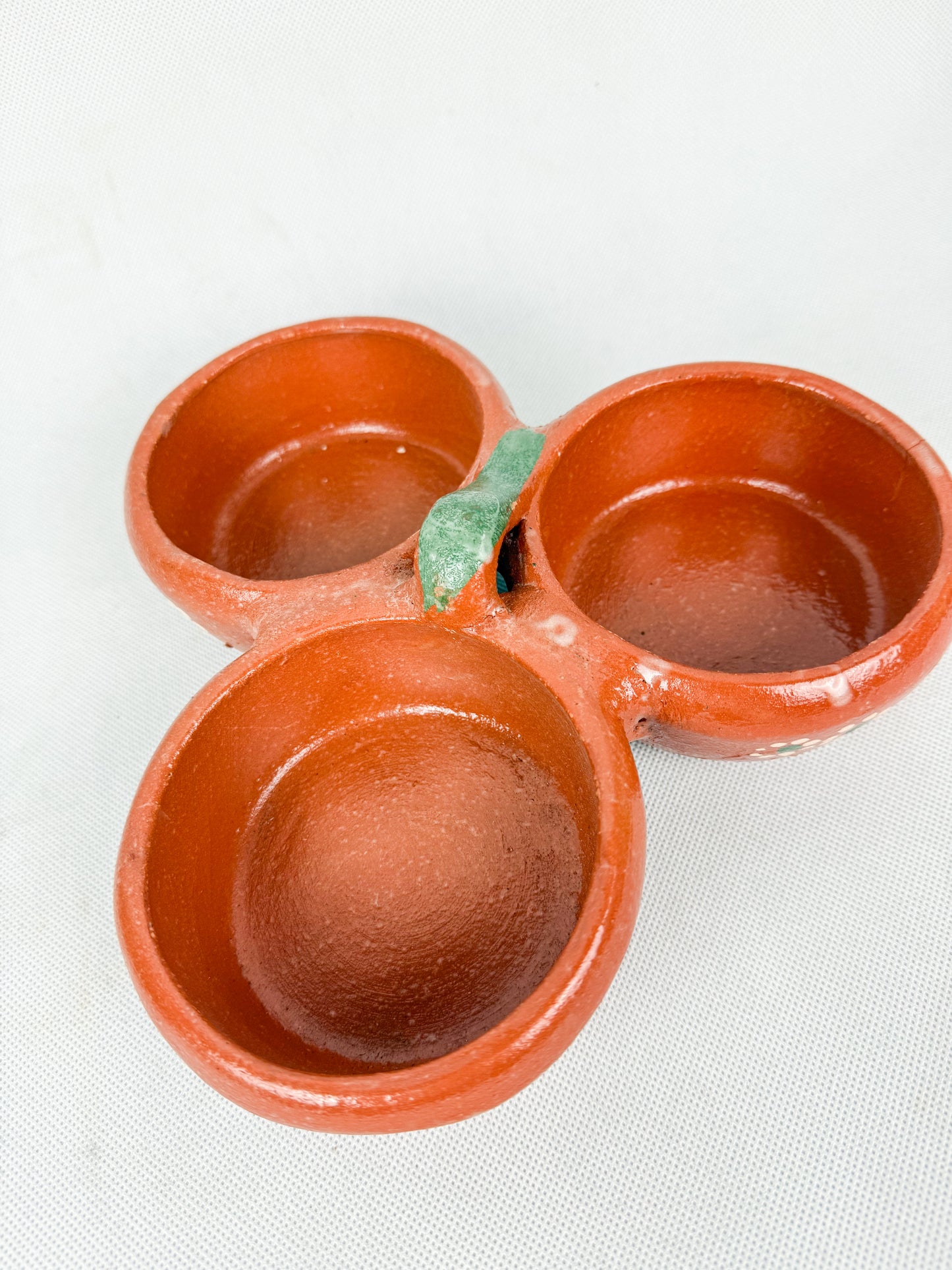 Jalisco Mexican Clay 3 in 1 Bowl Salsera Mexican Salsera 3 en 1 Salsera para Tacos