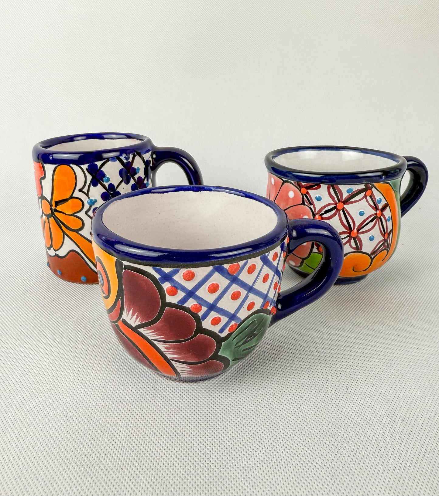 Talavera Coffee Mug Multicolor Taza Con Plato Talavera