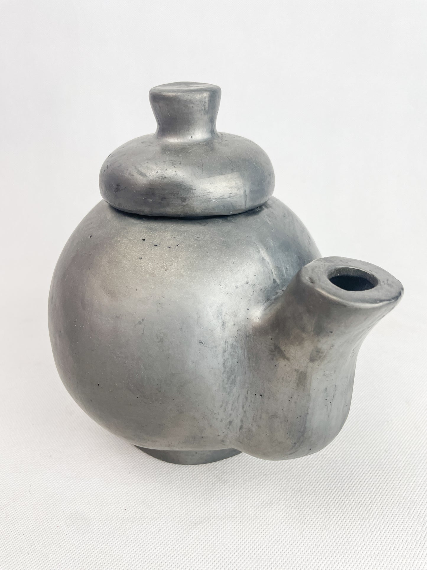 Black Pottery Oaxaca Tea Pot Tetera de Barro Negro Coffee Kettle