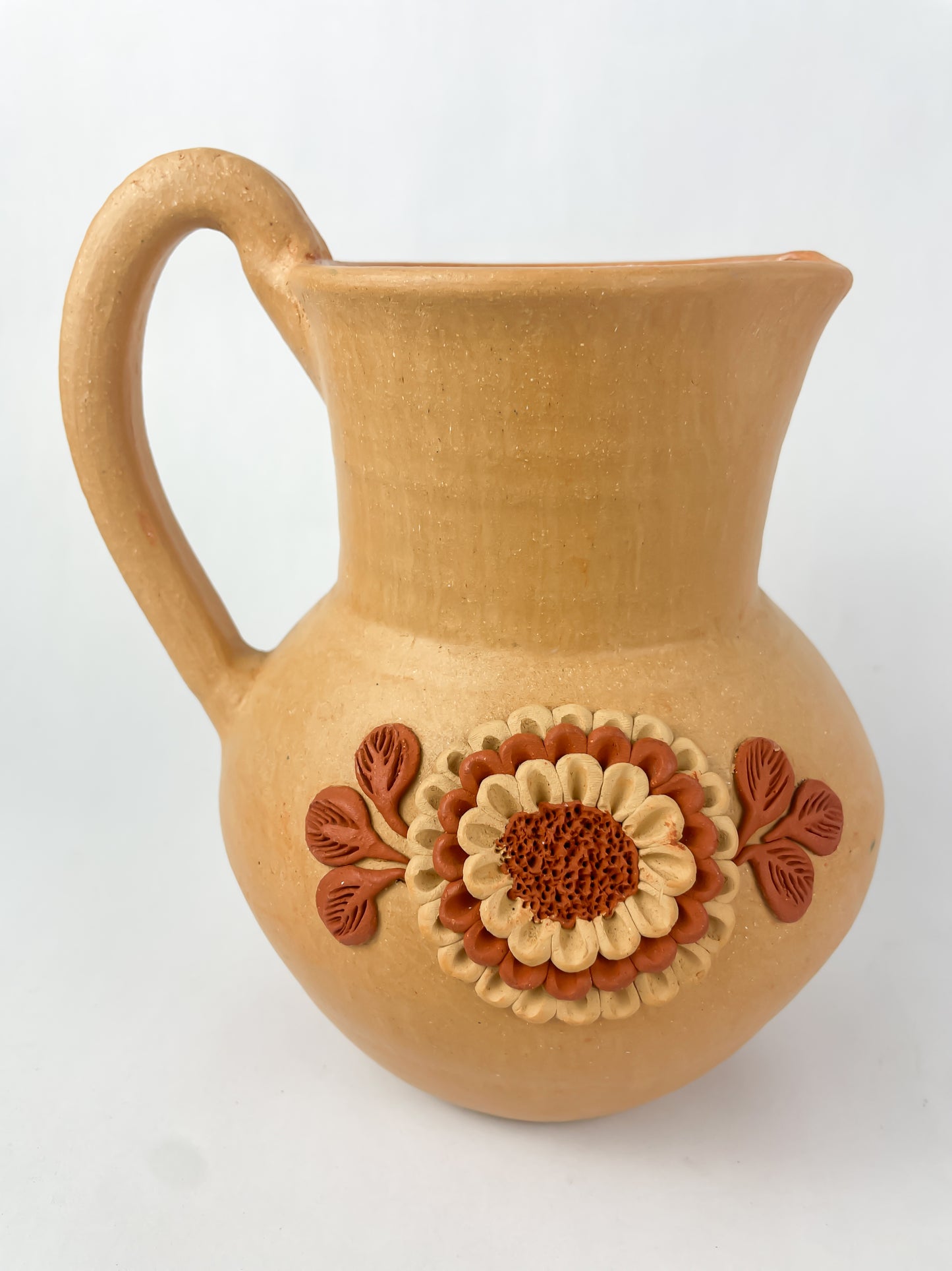Velasco Oaxaca Pottery Pitcher Jarra Barro Clay Filigrana Oaxacan Pottery Atzompa Pottery Clay Filigree