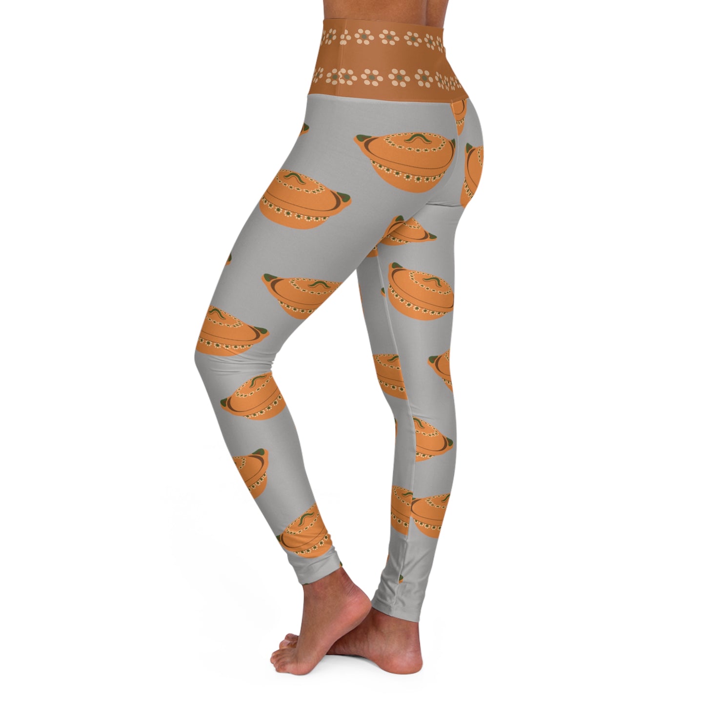 Señora Moderna High Waisted Yoga Leggings Cazuelas de Barro Mexican Clay Pots