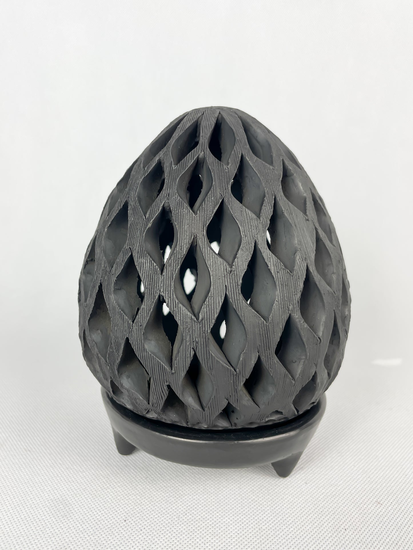 Oaxaca Black Pottery Candle Holder Black Oaxacan Pottery Sphere Barro Negro