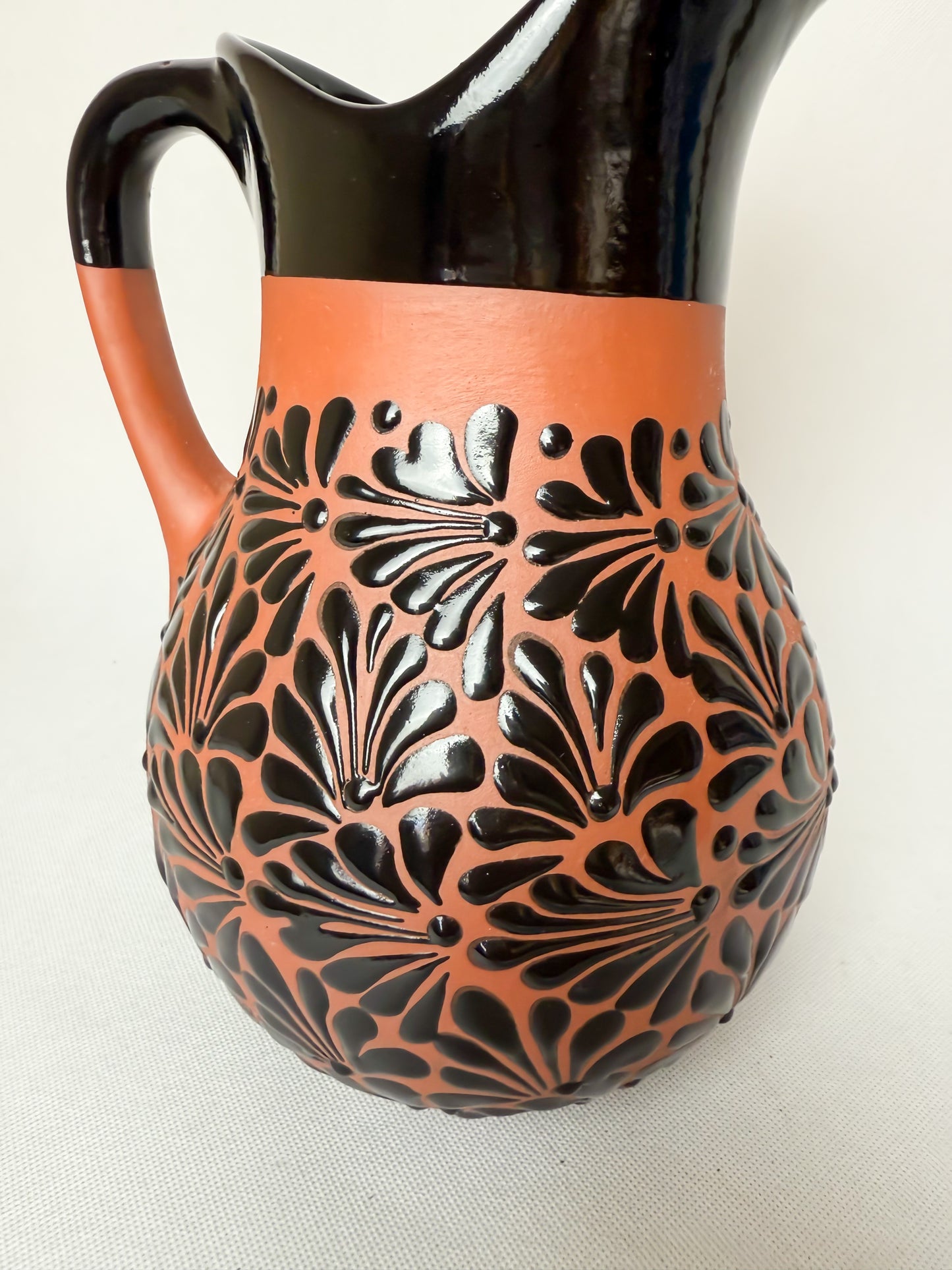 Clay Water Pitcher Set 7 Pc Mexican Clay Pitcher With Tumblers Jarra Con Vasos