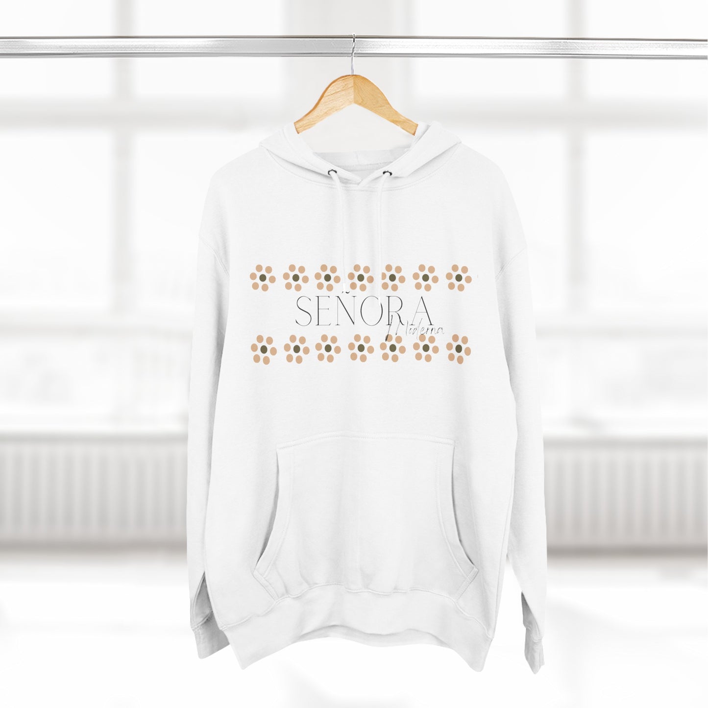 Señora Moderna Hoodie Señora Vibes Señora Era Mexican Pottery Barro Mexicano Three-Panel Fleece Hoodie