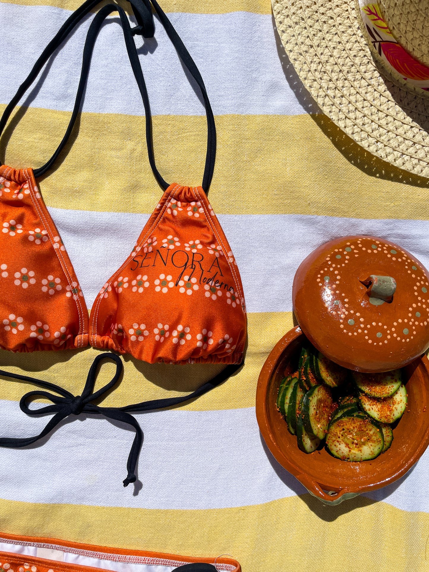 Señora Moderna Two Pc Bikini Señora Era Señora Vibes Mexican Pottery Mexican Clay Pot Barro Mexicano Strappy Bikini Set