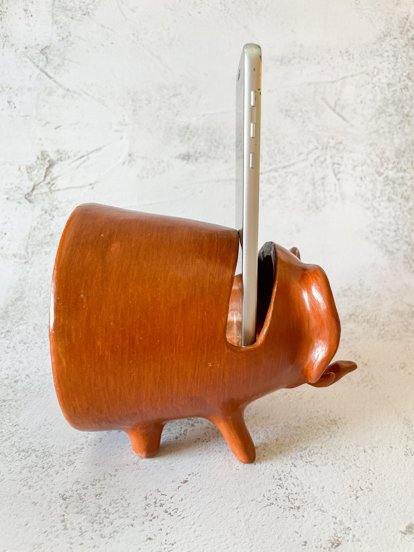 Oaxaca Pottery Red Clay Elephant Sound Amplifier Bocina de Barro Classic Amplifier Sounds Elephant Elefante