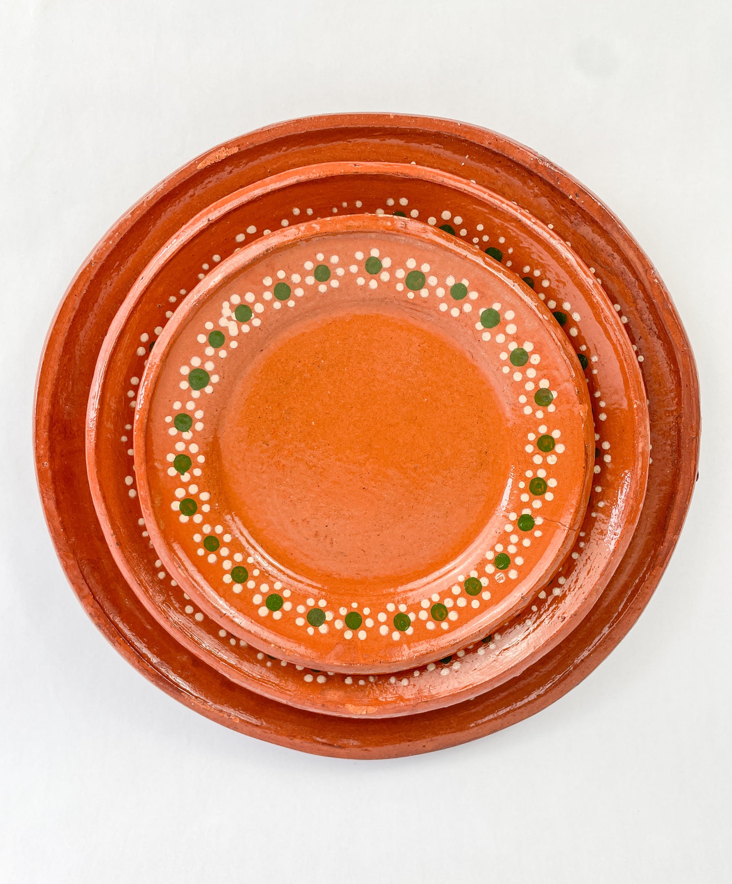 Mexican Clay Dinner Plates Set Round Mexican Plates