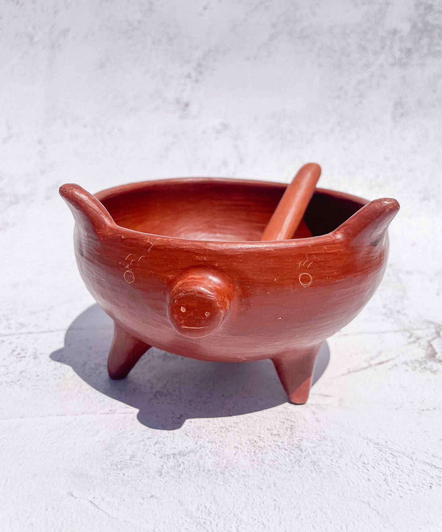 Oaxaca Red Clay Piggy Bowl Salsero Marranito Barro Rojo Marranito Bowl Chochinito Bowl