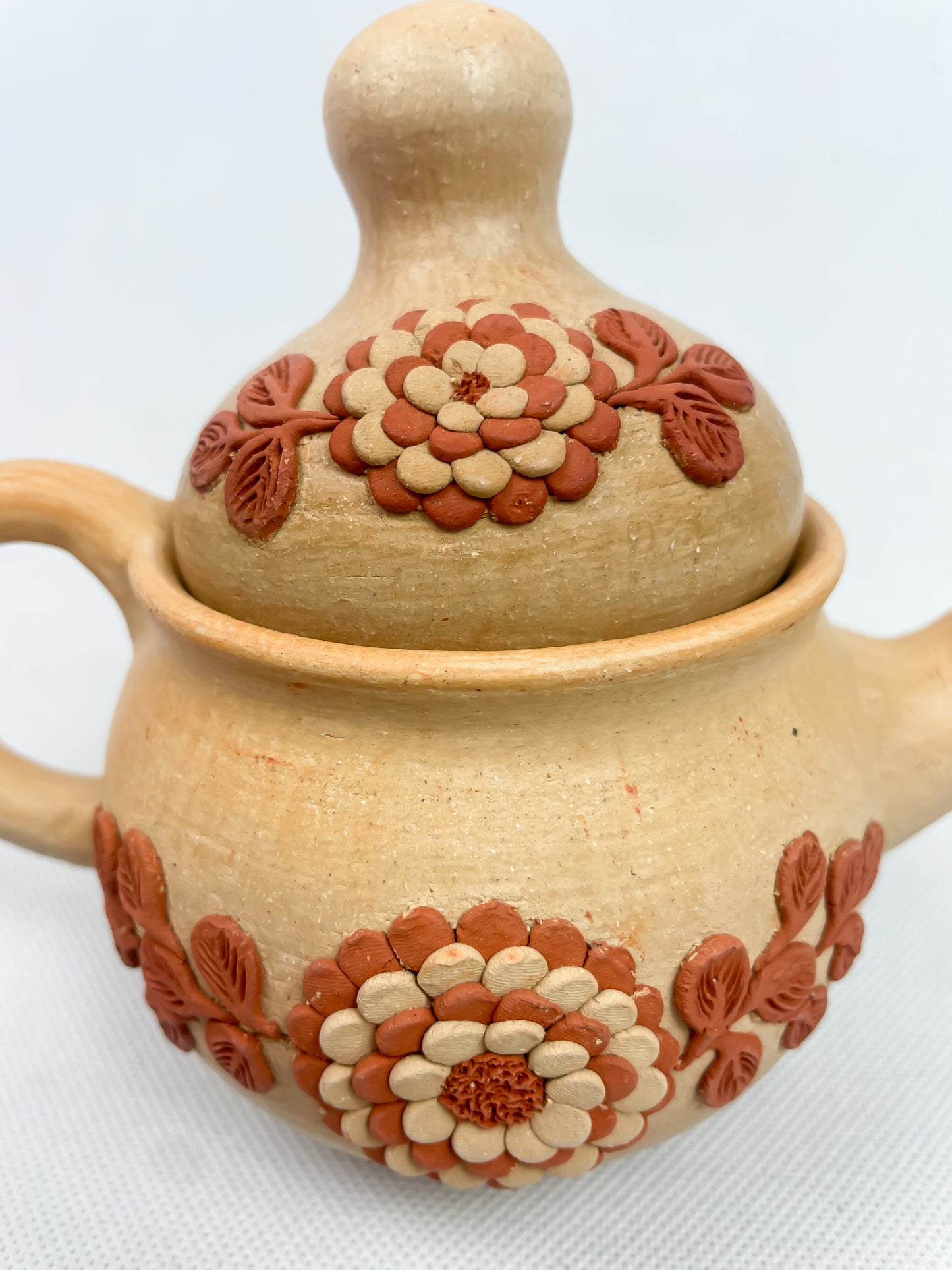 Velasco Oaxaca Pottery Tetera Mexican Tea Pot Clay Filigree Filigrana Oaxacan Pottery Atzompa Pottery