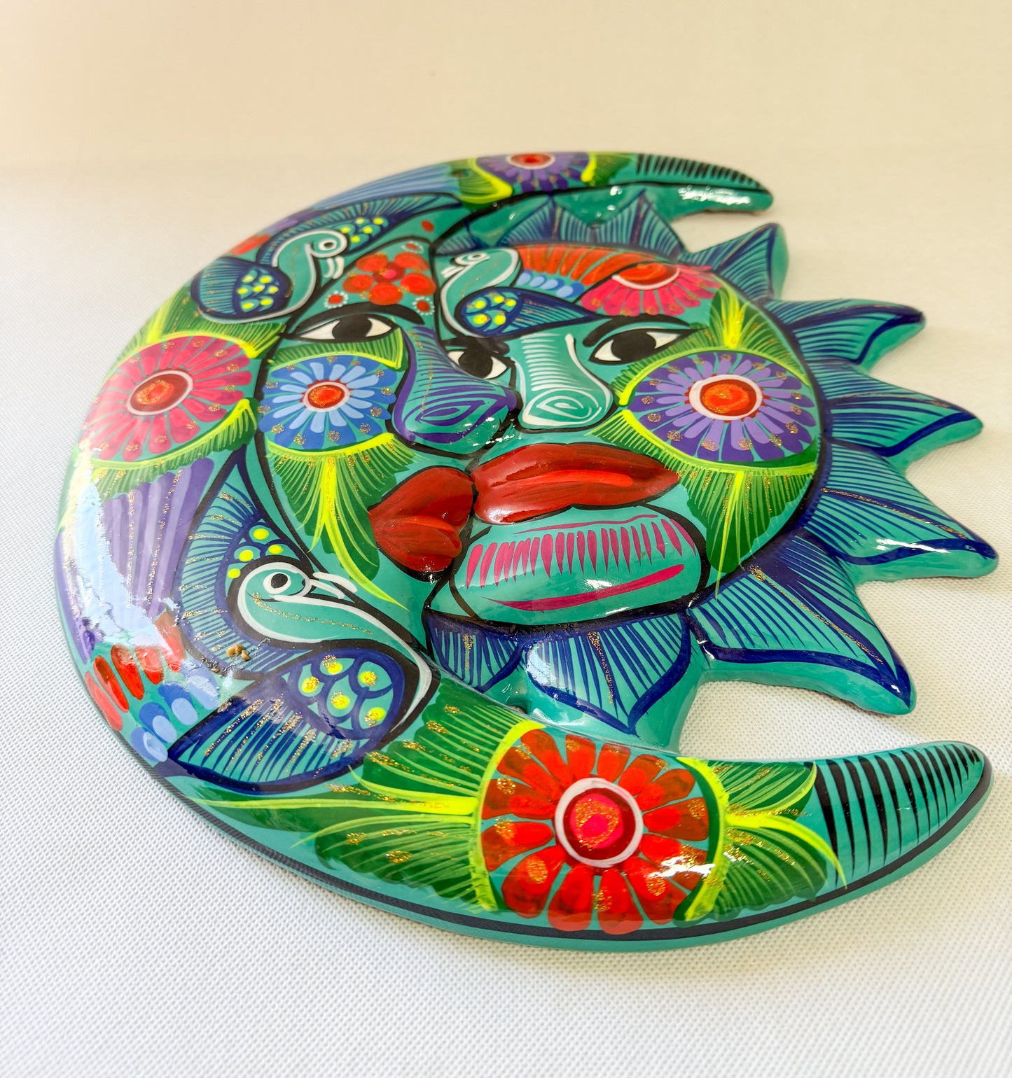 Guerrero Pottery Wall Decor Mexican Eclipse Mexican Wall Decor Mexican Outdoor Wall Decor Mexican Wall Hanging