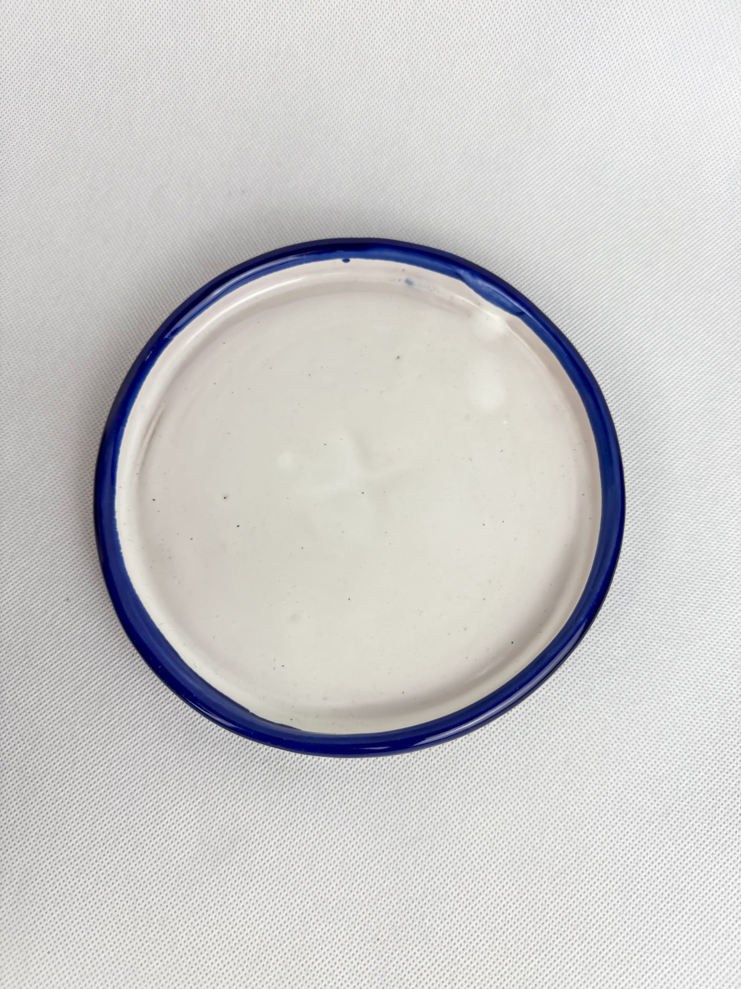 Talavera Mexican Flower Pot With Saucer Maceta Con Plato Colorful Blue