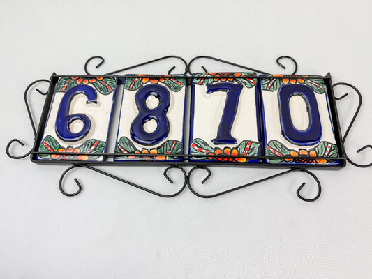 Mexican House Numbers Tiles Numeros Para Casa Talavera Colorful