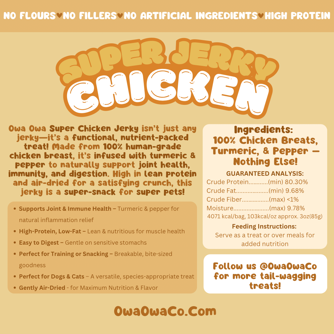 Super Chicken Jerky Treats for Dogs and cats