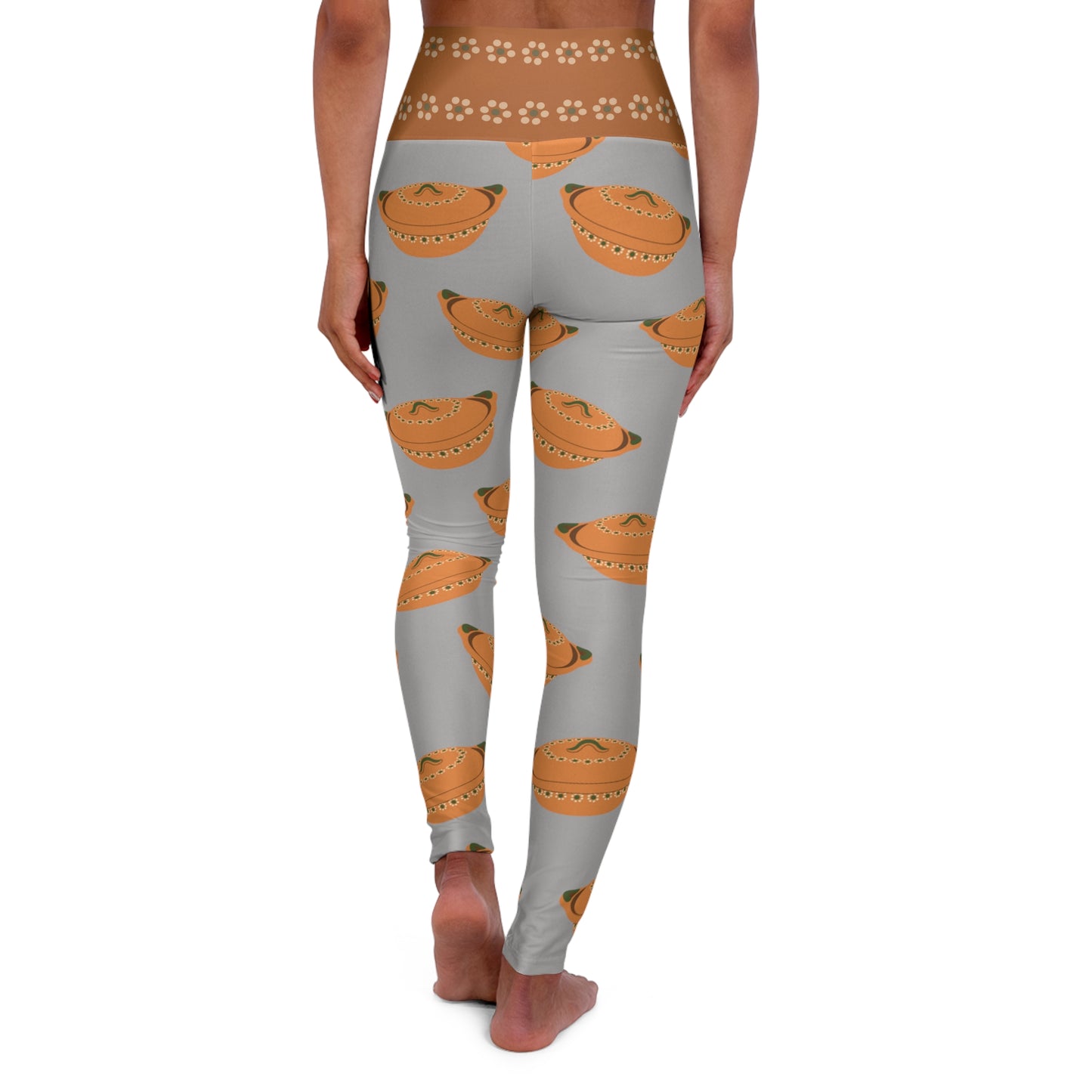 Señora Moderna High Waisted Yoga Leggings Cazuelas de Barro Mexican Clay Pots