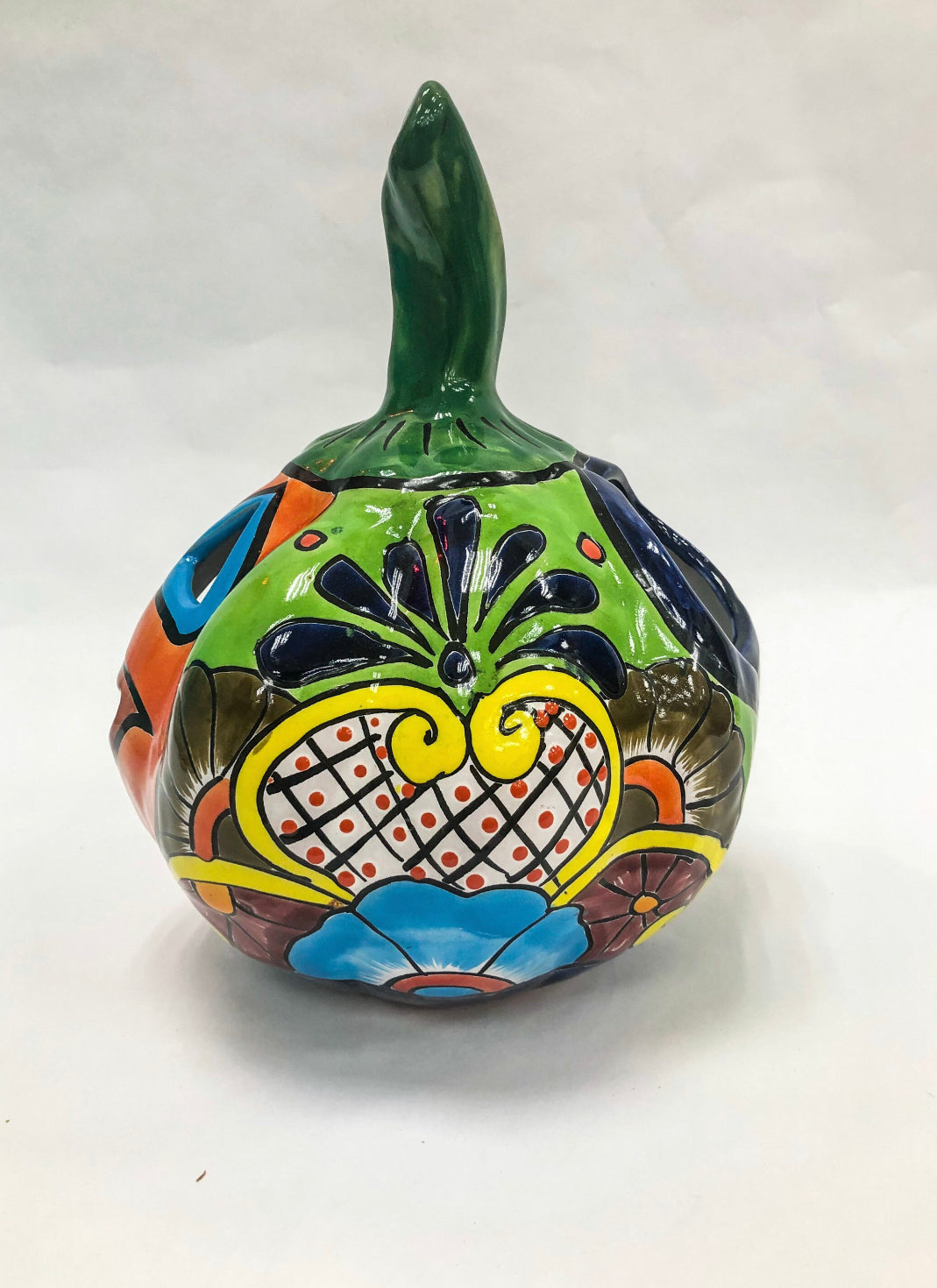 Mexican Pumpkin Talavera Pottery Pumpkin Candle Holder Pumpkin Patch Decorations Pumpkin Halloween Decor Pumpkin Fall Decor Pumpkin Porch Decor