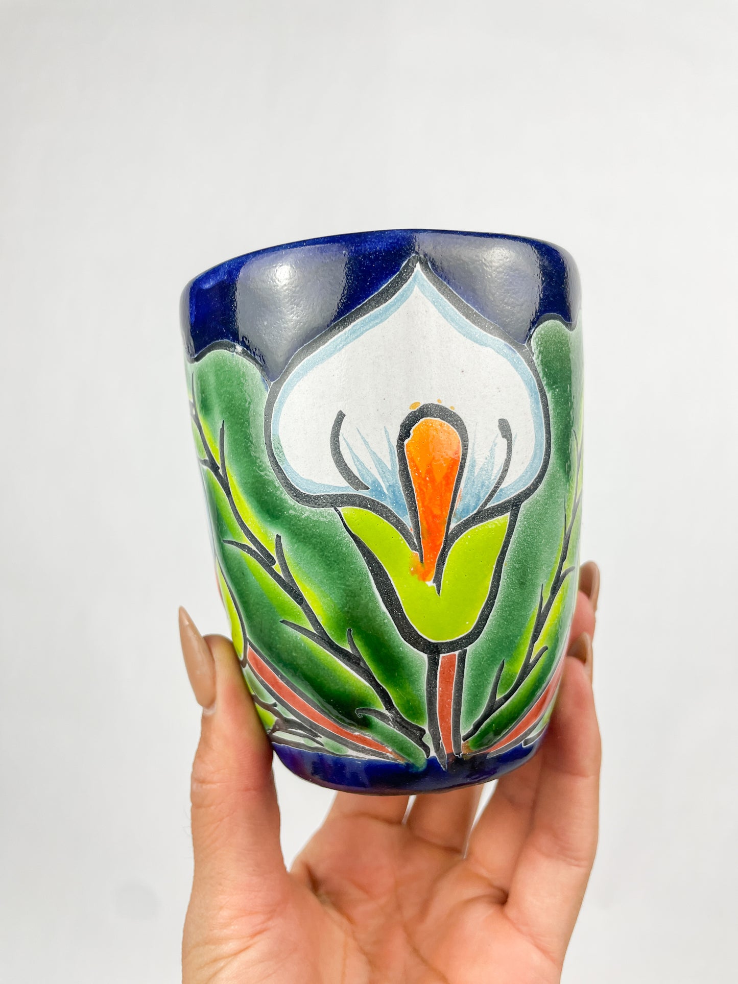 Mexican Coffee Mug With Spoon Talavera Coffee Mug Coffee Mug Taza de Talavera Con Cuchara