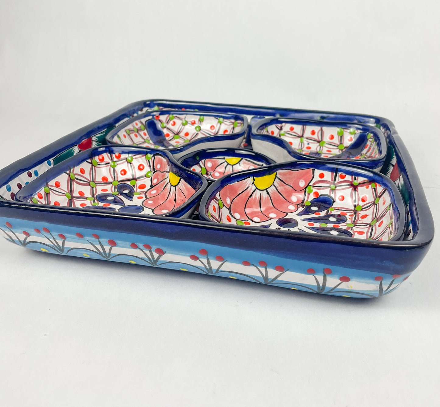 Mexican Tray Talavera Pottery Tray Snack Tray Talavera Tray Mexican Serving Tray Mexican Food Appetizers Mexican Snack Foods