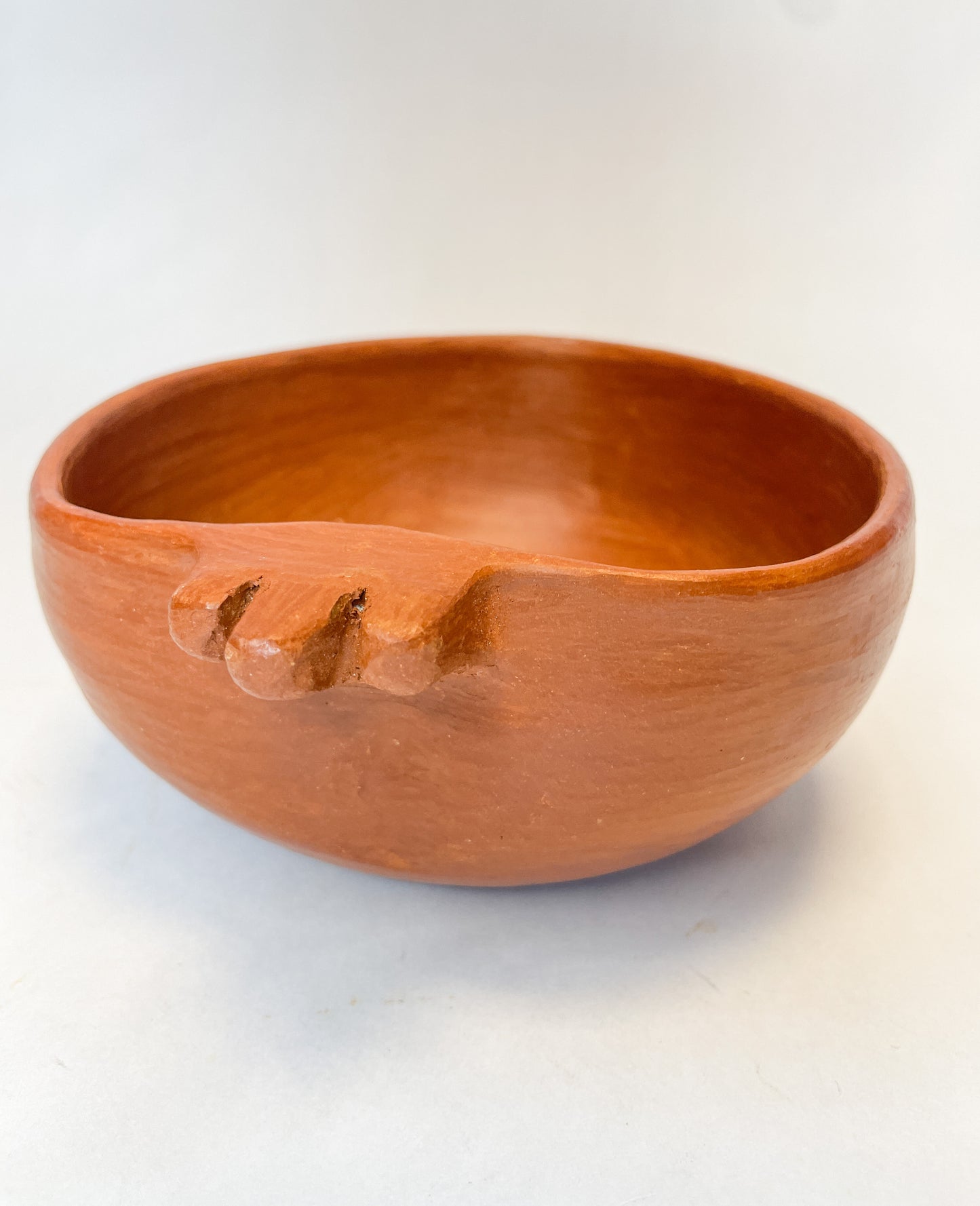 Oaxaca Red Clay Heart Bowl Tazon Corazon Salsa