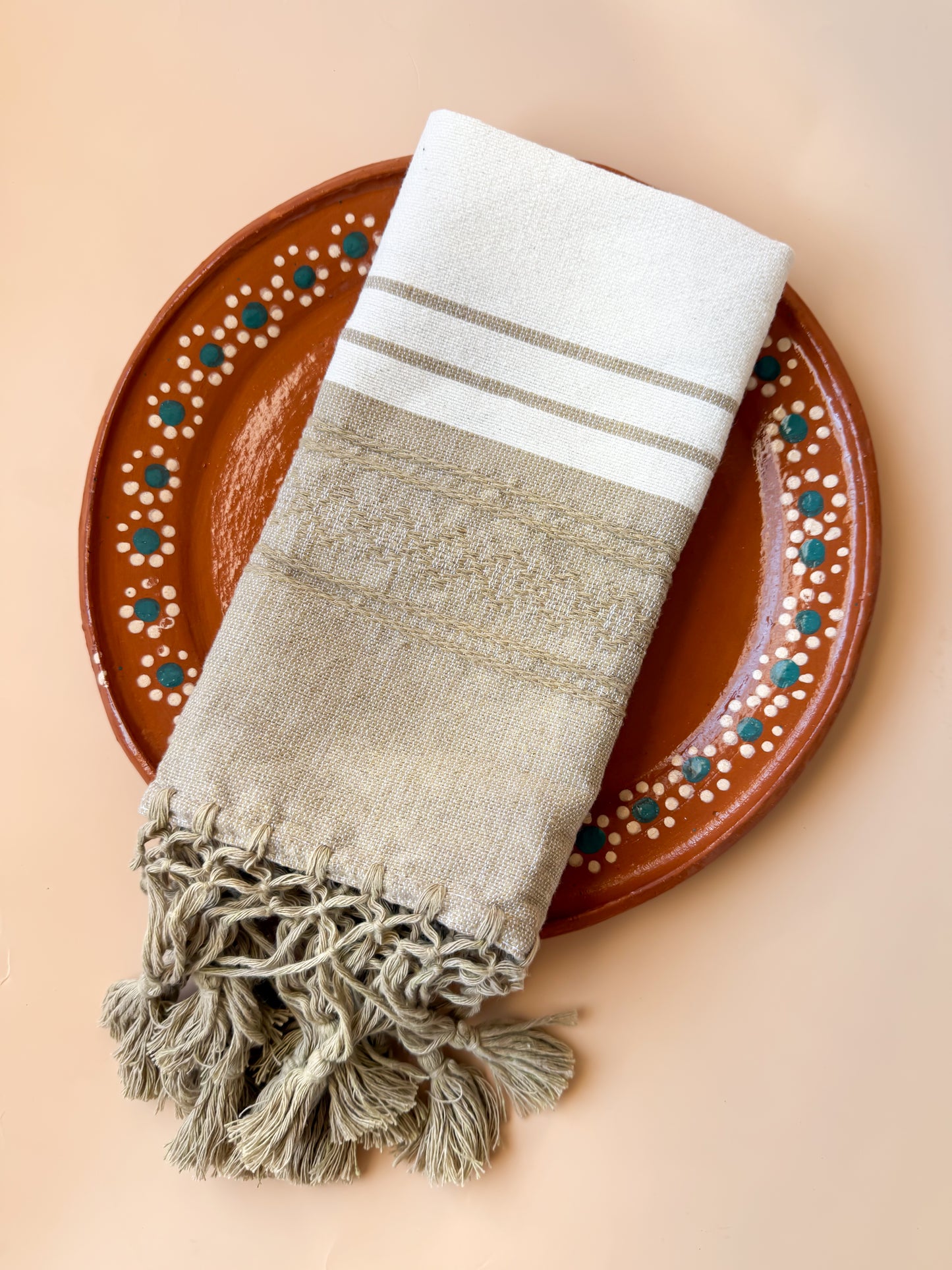 Mexican Clay Dinner Plates Set Round Mexican Plates