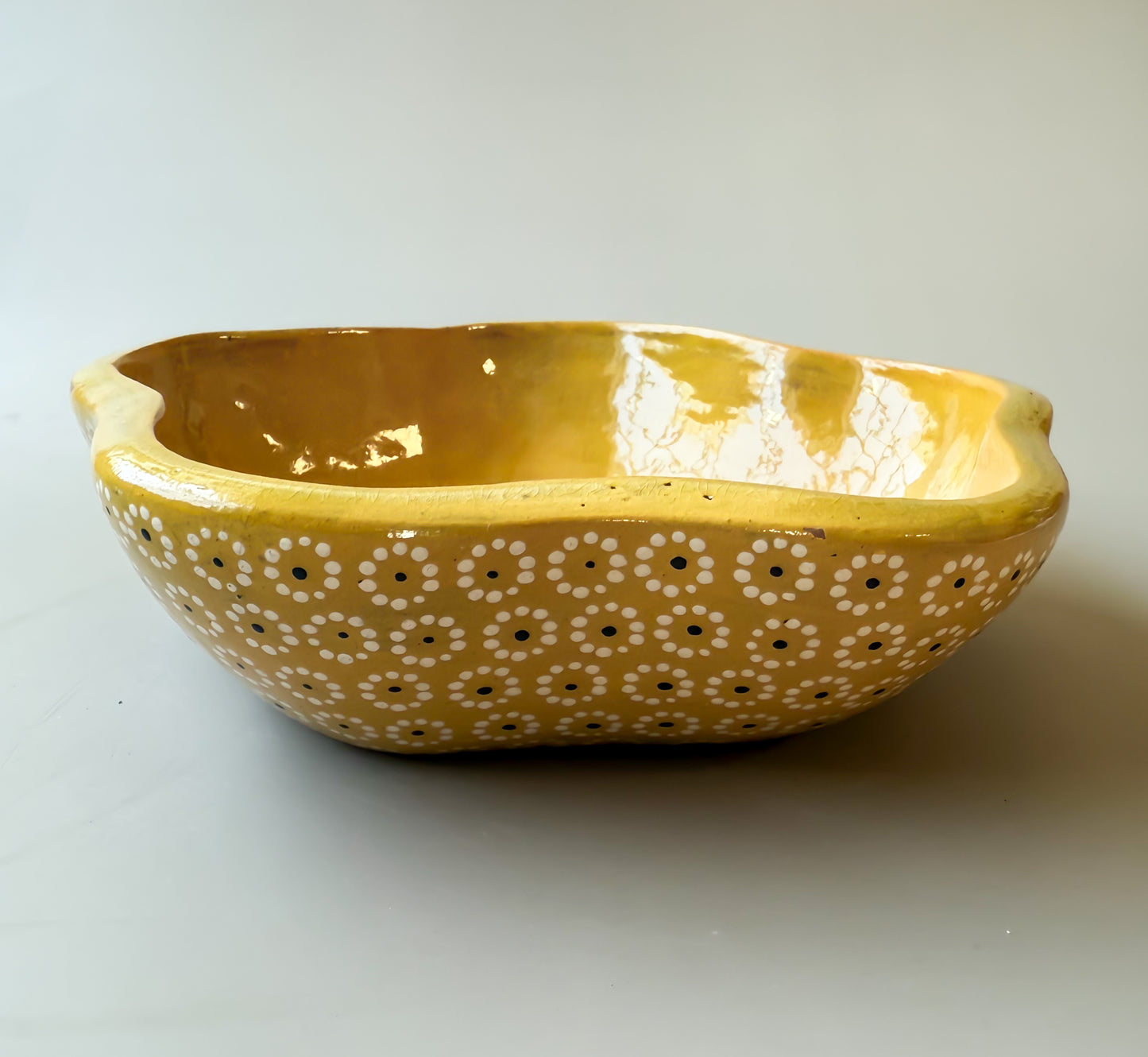Michoacan Mexican Clay Plate Flower Shaped Plato Flor Capula