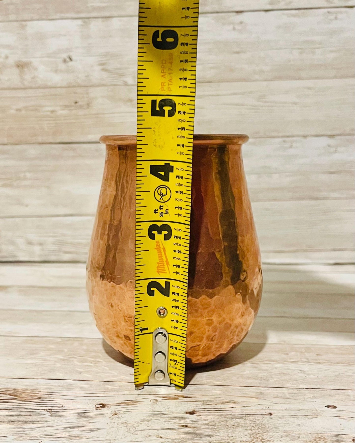 Mexican Copper Plates and Cups 4pc Set - Set Platos Vasos Cobre