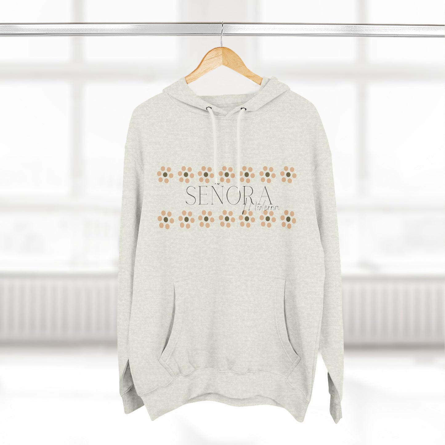 Señora Moderna Hoodie Señora Vibes Señora Era Mexican Pottery Barro Mexicano Three-Panel Fleece Hoodie