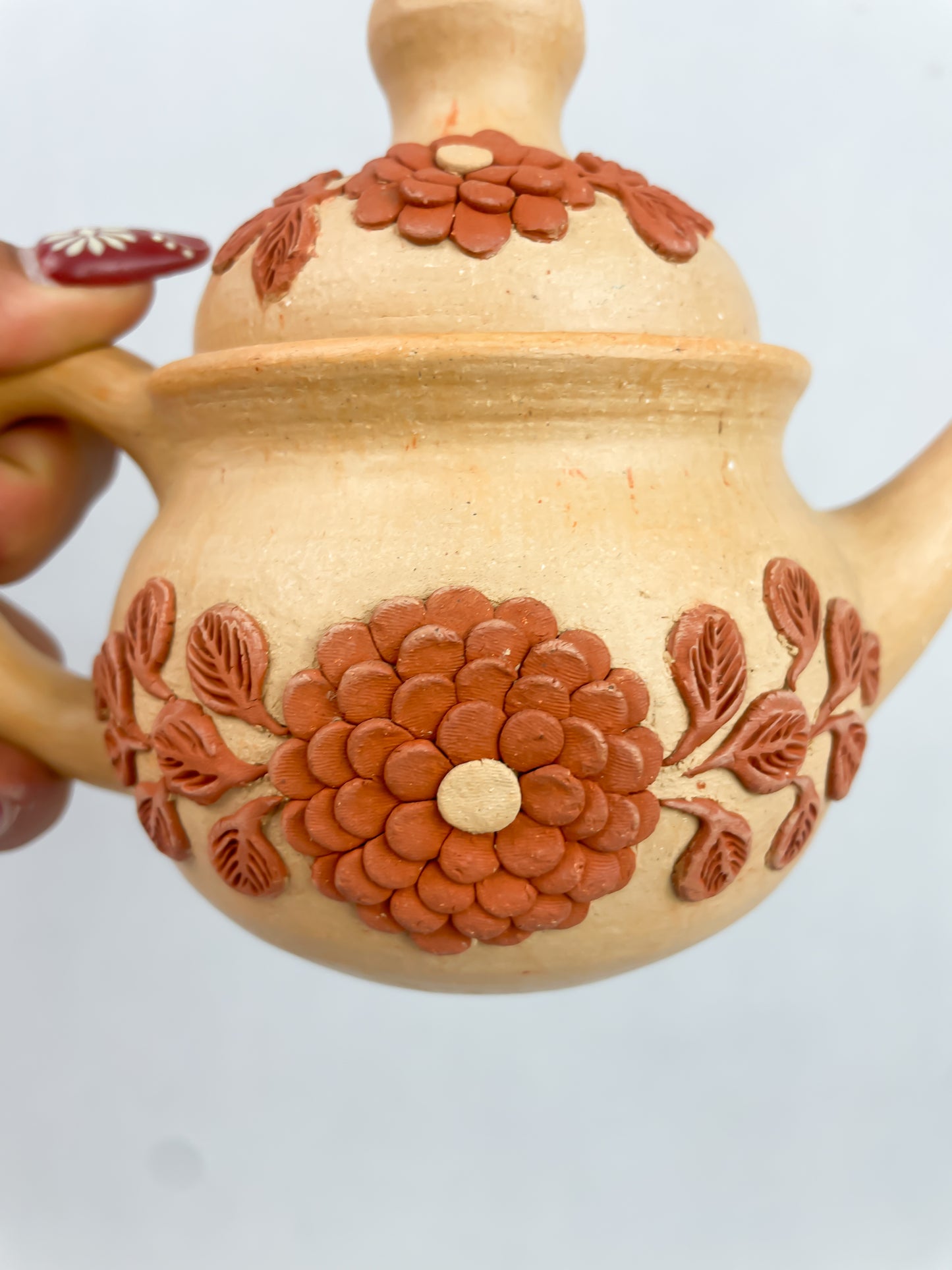 Velasco Oaxaca Pottery Tetera Mexican Tea Pot Clay Filigree Filigrana Oaxacan Pottery Atzompa Pottery