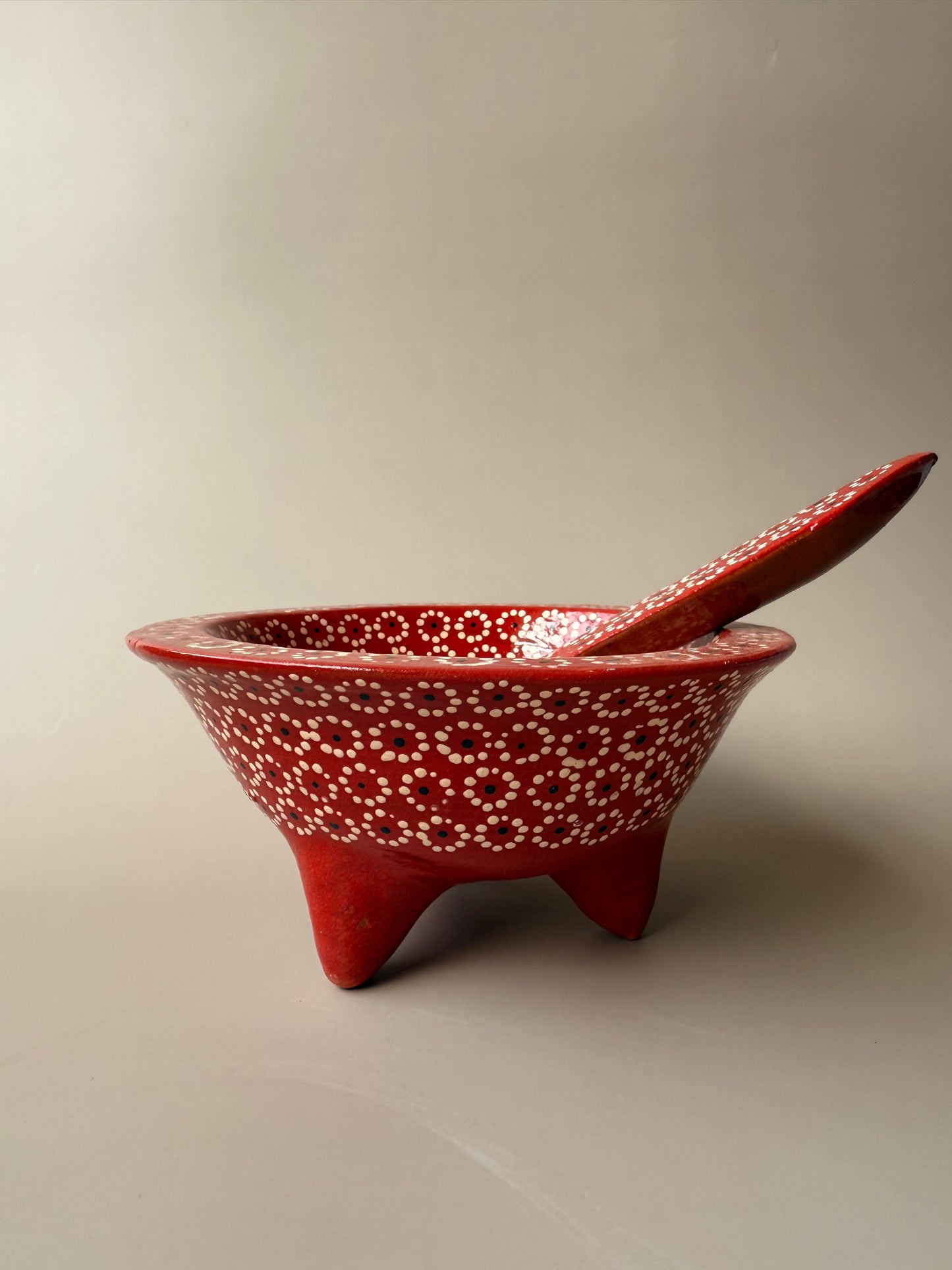 Michoacan Mexican Clay Molcajete Mexican Clay Bowl With Spoon Salsa Bowl With Spoon Traditional Mexican Bowl