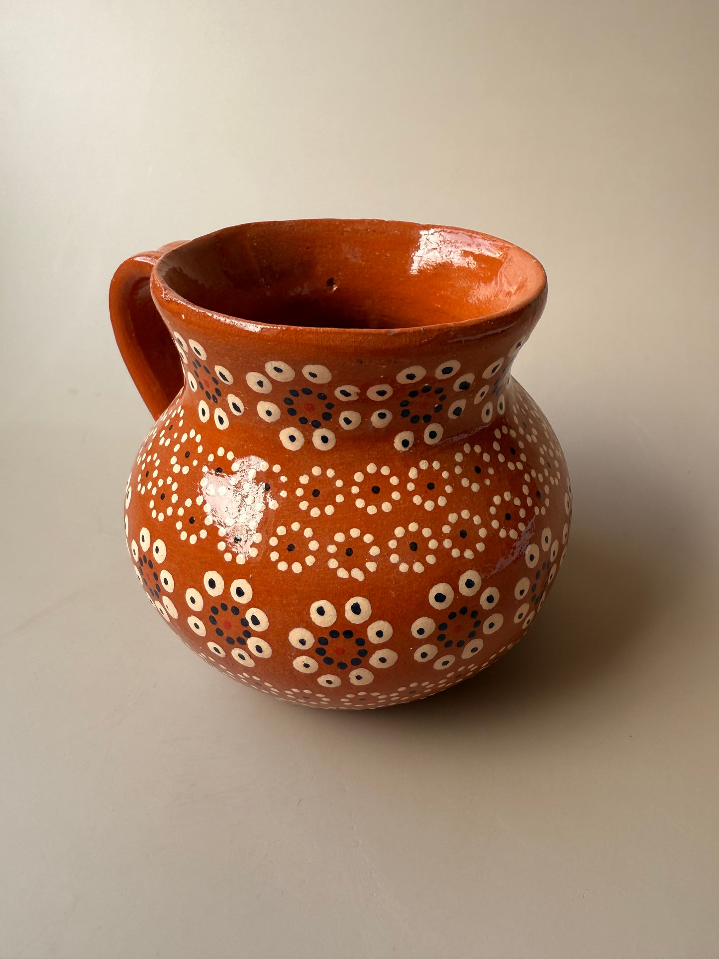 Michoacan Mexican Clay Mugs Set of 2 Capula Design Mugs Clay Mugs