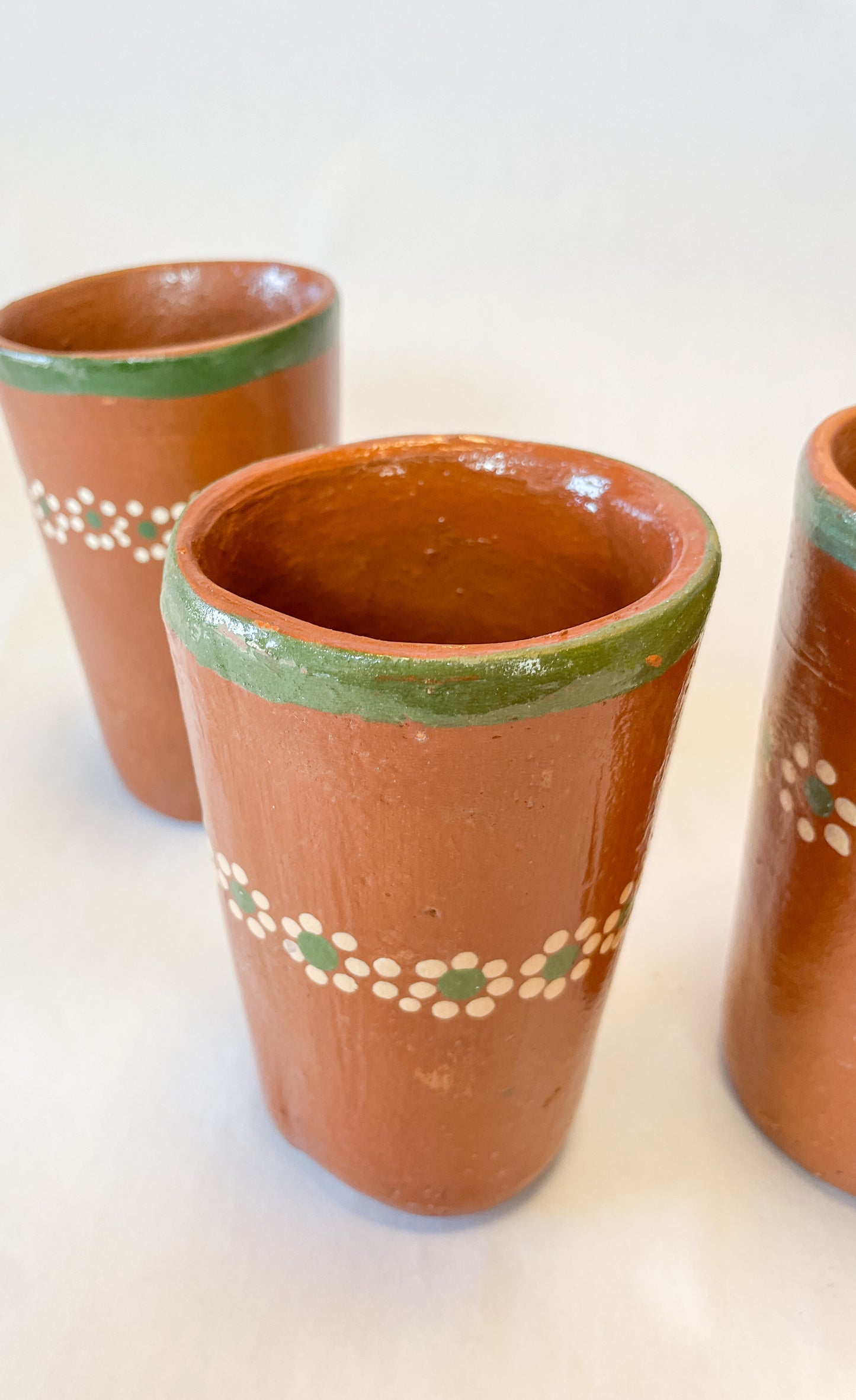 Michoacan Mexican Clay Cups With Plate Lead Free Clay Cup Vaso De Barro Clay Tumbler Vasos Barro