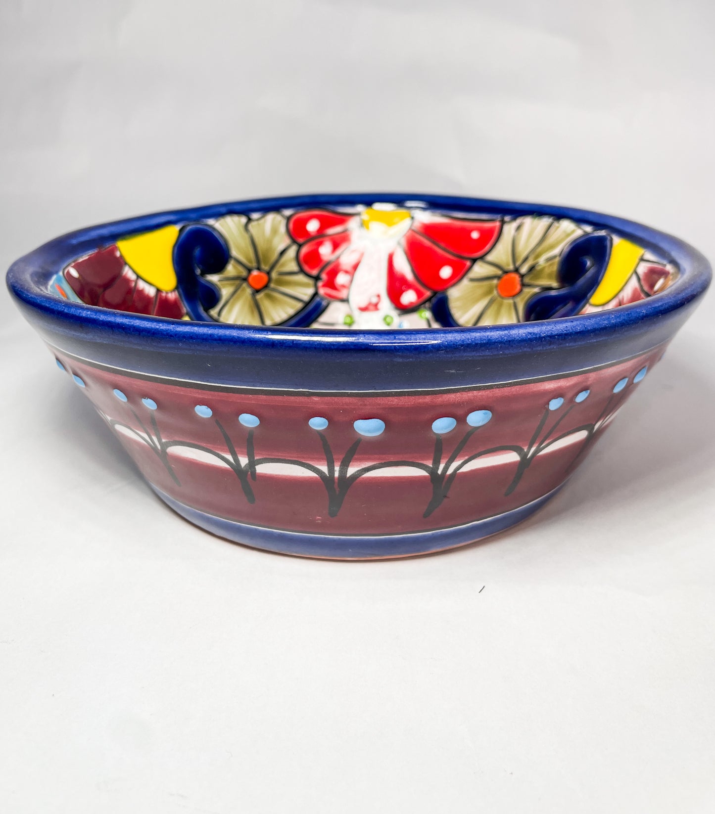 Mexican Dinner Plates 12 Inch Mexican Talavera Soup Bowls Colorful Hand Painted