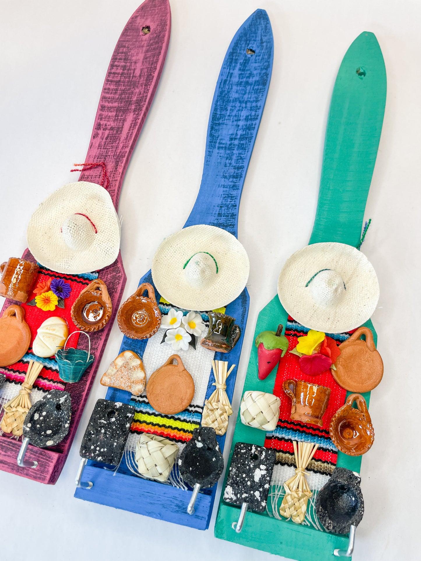 Personalized Wooden Spoons Mini Trastero Spoon Cuchara con Minis Mini Clay Miniature Clay