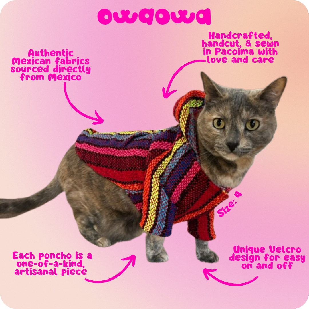 Dog Poncho Mexican - Arcoiris Design Mexican Poncho