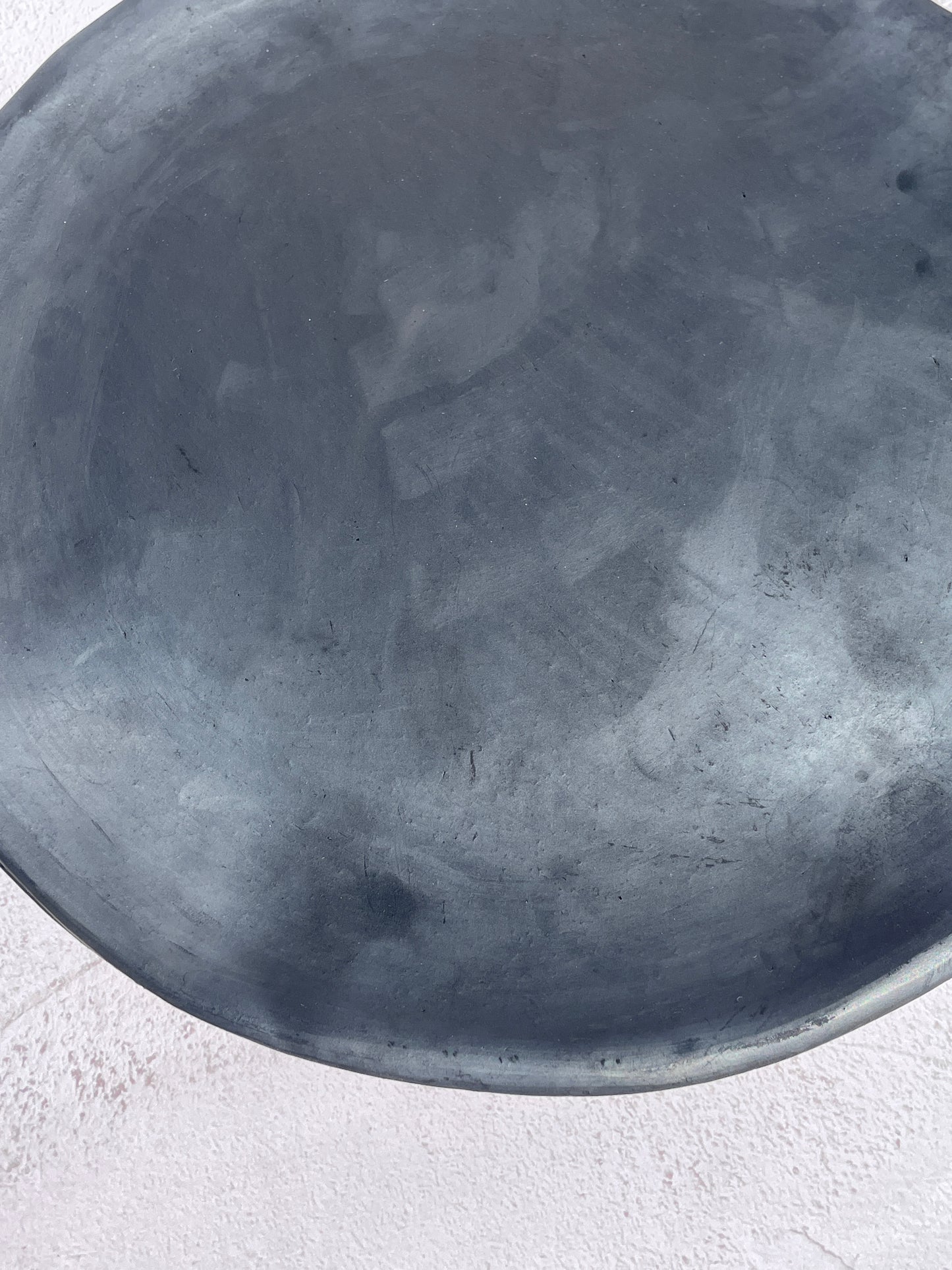 Oaxaca Black Pottery Plates 13” Clay Plates Dinner Plates Plato de Barro Negro Black Clay