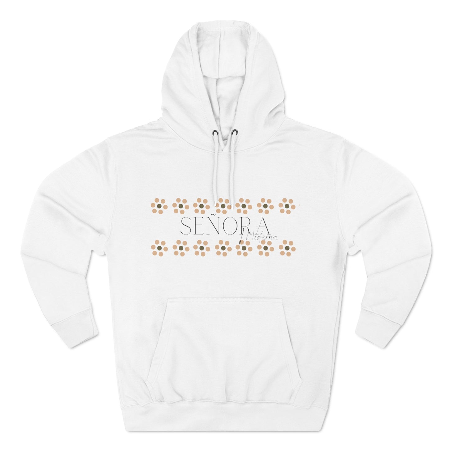 Señora Moderna Hoodie Señora Vibes Señora Era Mexican Pottery Barro Mexicano Three-Panel Fleece Hoodie