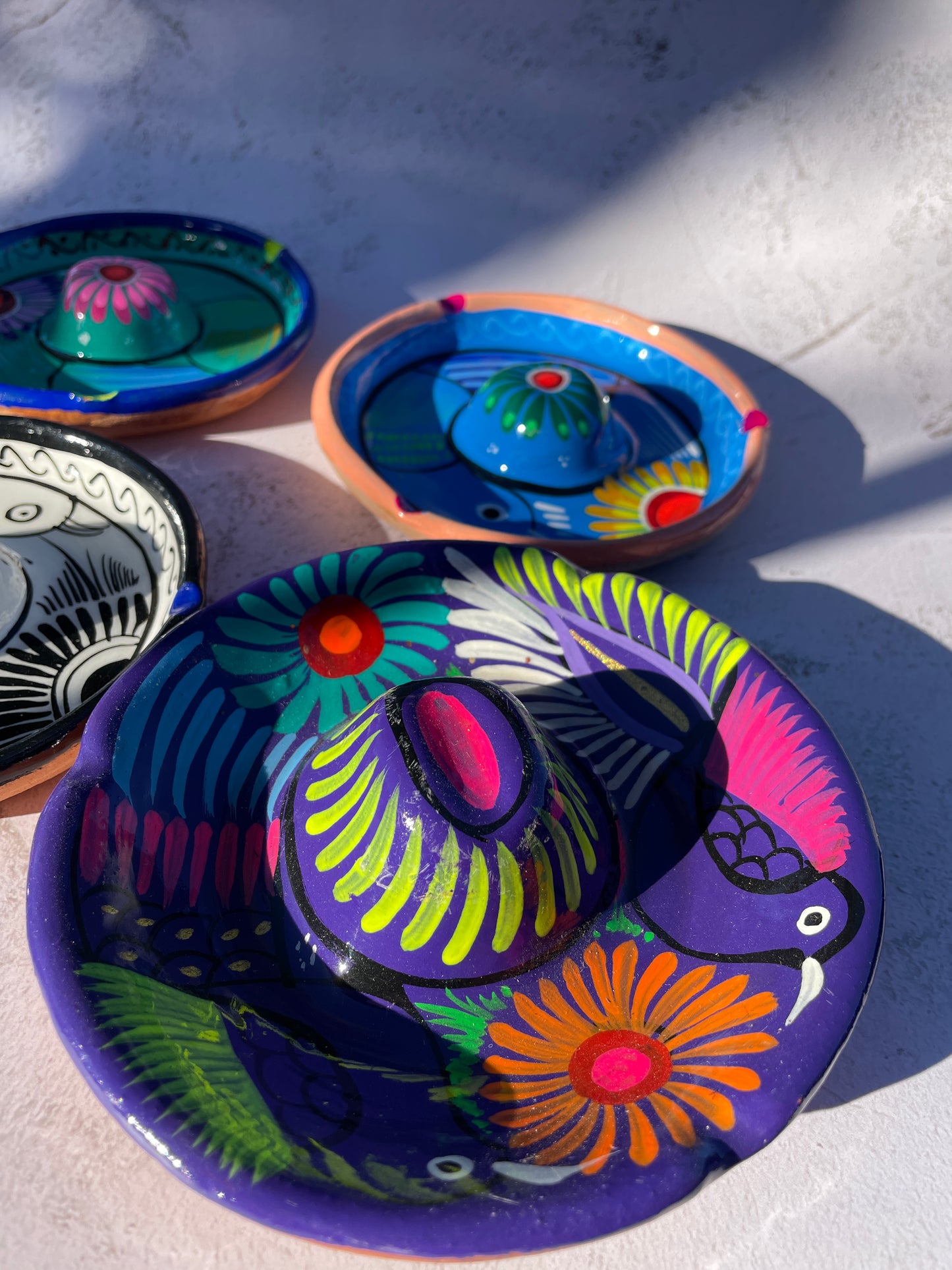 Jalisco Mexican Ashtray Cenicero Mexican Pottery Ashtray Clay Ashtray Ceramic Ashtray Sombrero Ashtray