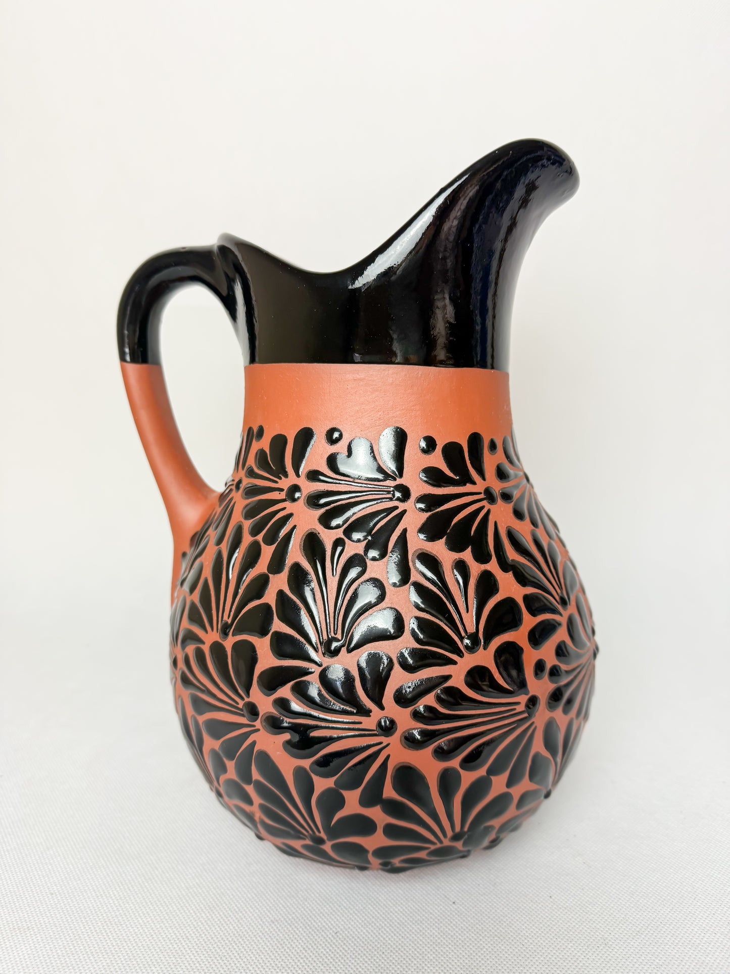 Clay Water Pitcher Set 7 Pc Mexican Clay Pitcher With Tumblers Jarra Con Vasos