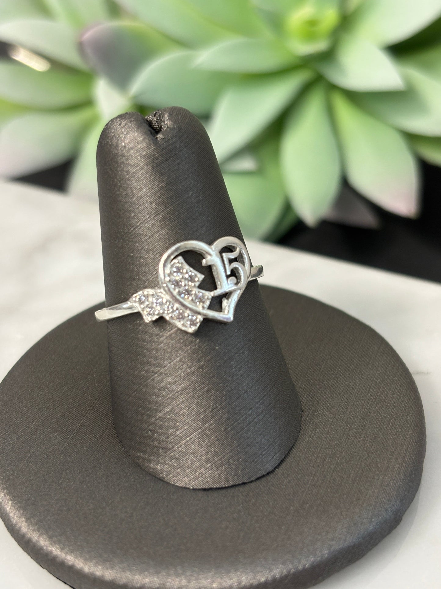 925 Sterling Silver Quinceañera Ring - Anillo de Quinceañera Plata