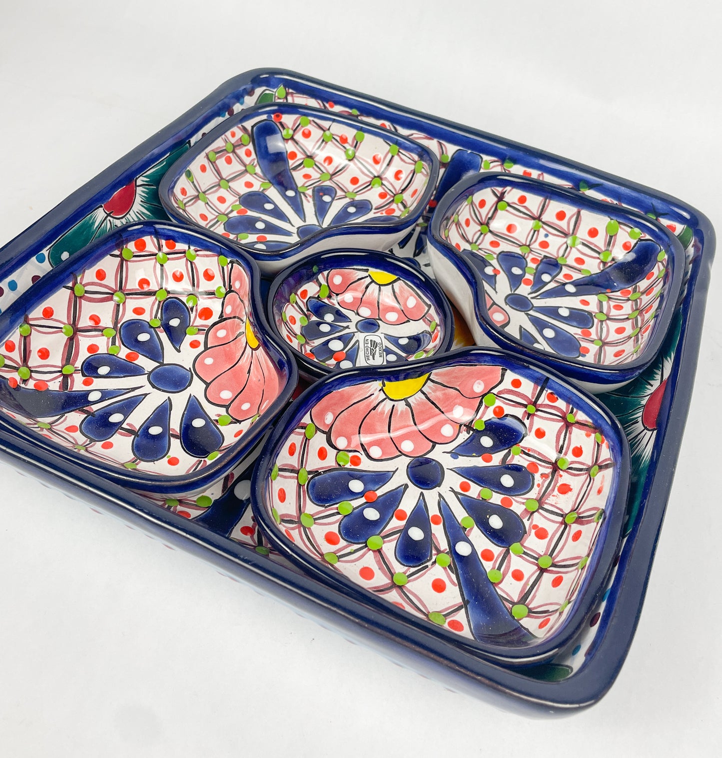 Mexican Tray Talavera Pottery Tray Snack Tray Talavera Tray Mexican Serving Tray Mexican Food Appetizers Mexican Snack Foods