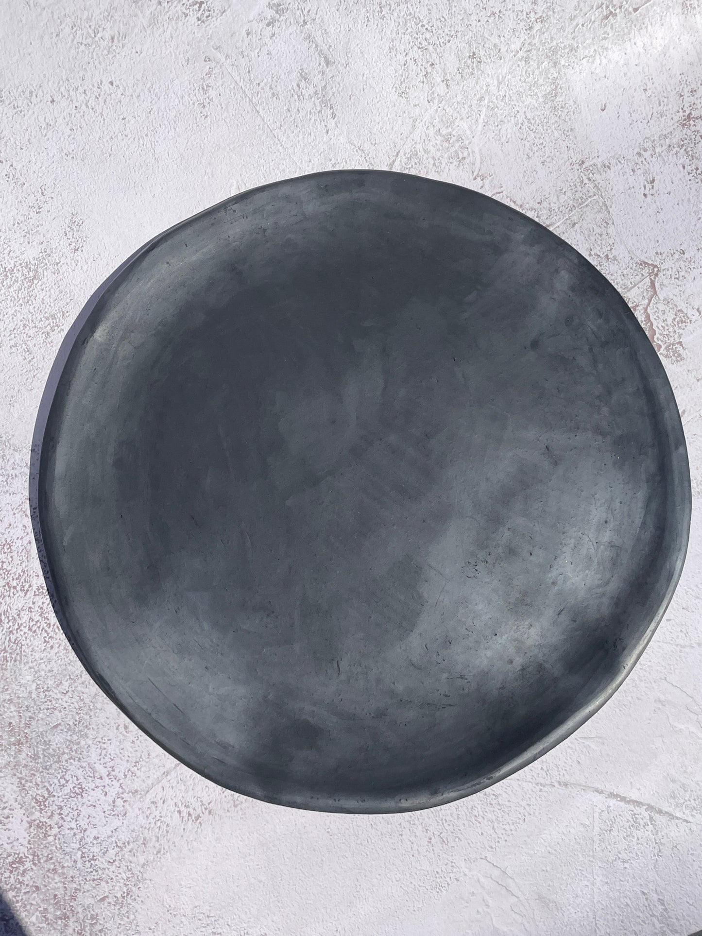 Oaxaca Black Pottery Plates 13” Clay Plates Dinner Plates Plato de Barro Negro Black Clay