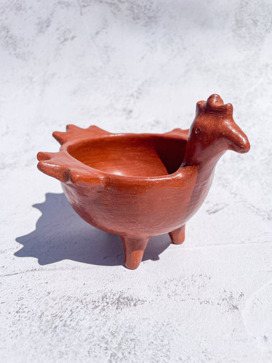 Oaxaca Red Clay Pottery Oaxaca Pottery Duck Bowl Handmade Red Pottery Salsera de Pato
