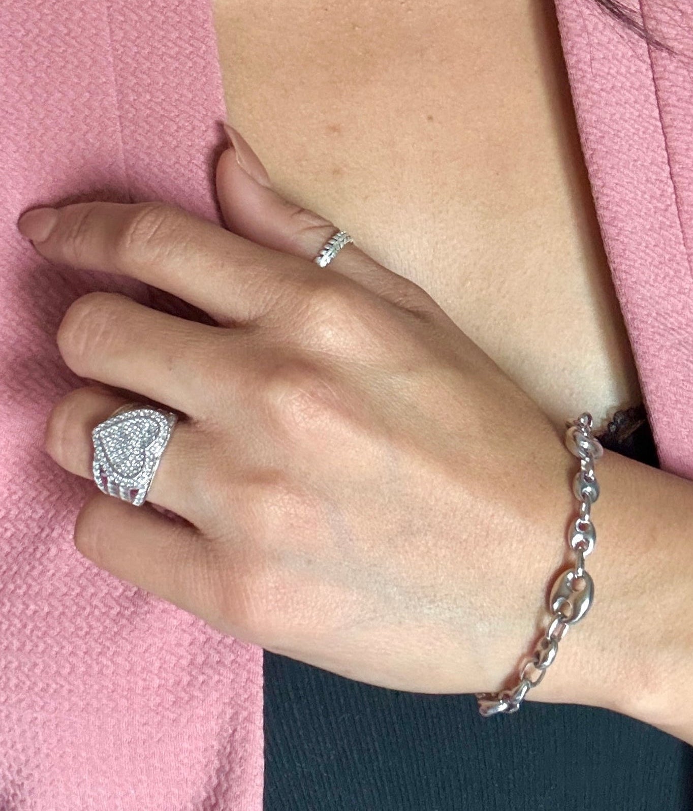 925 Sterling Silver Cinderella heart ring - Anillo Corazon